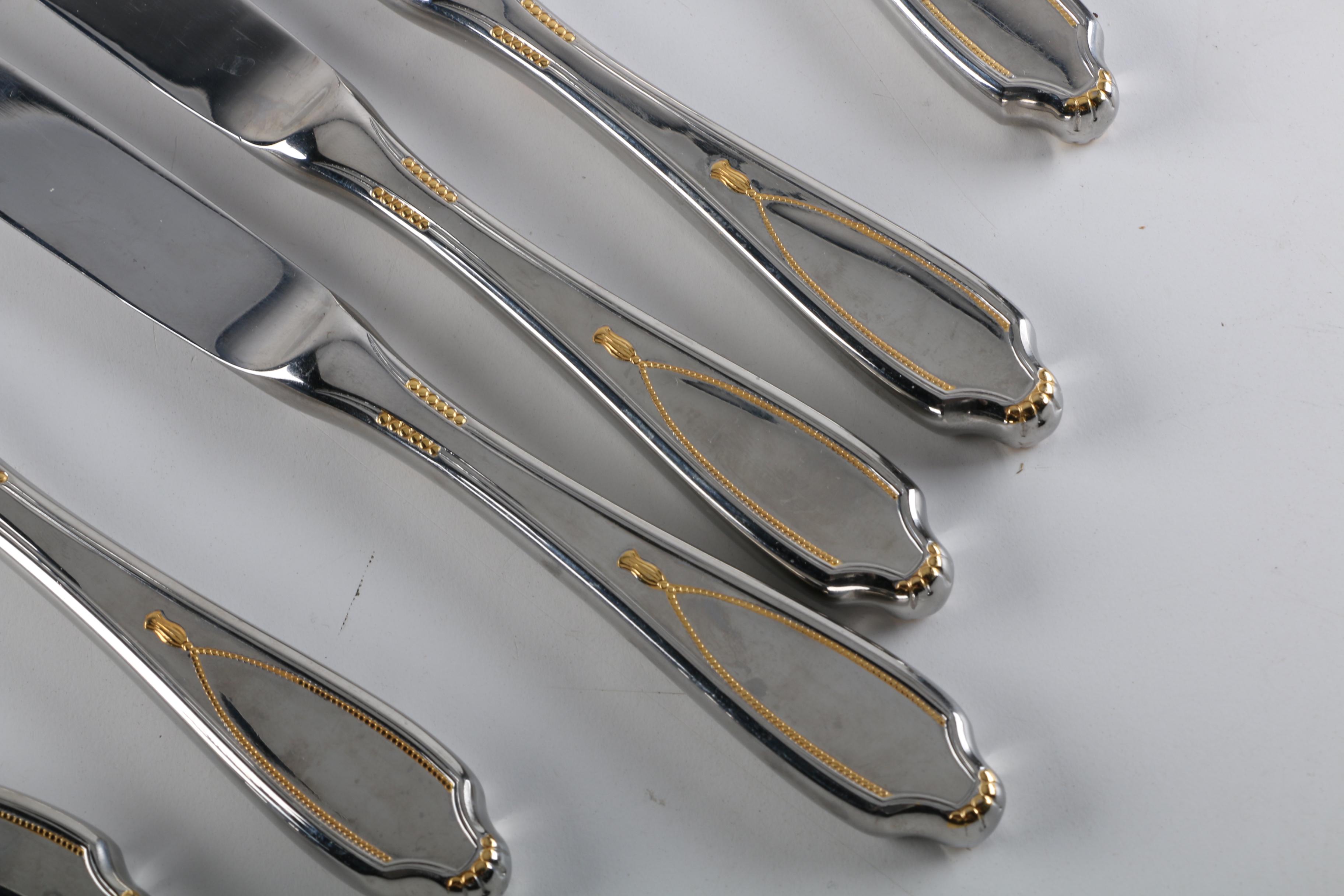 Yamazaki "Victoria Gold" Stainless Steel Flatware EBTH