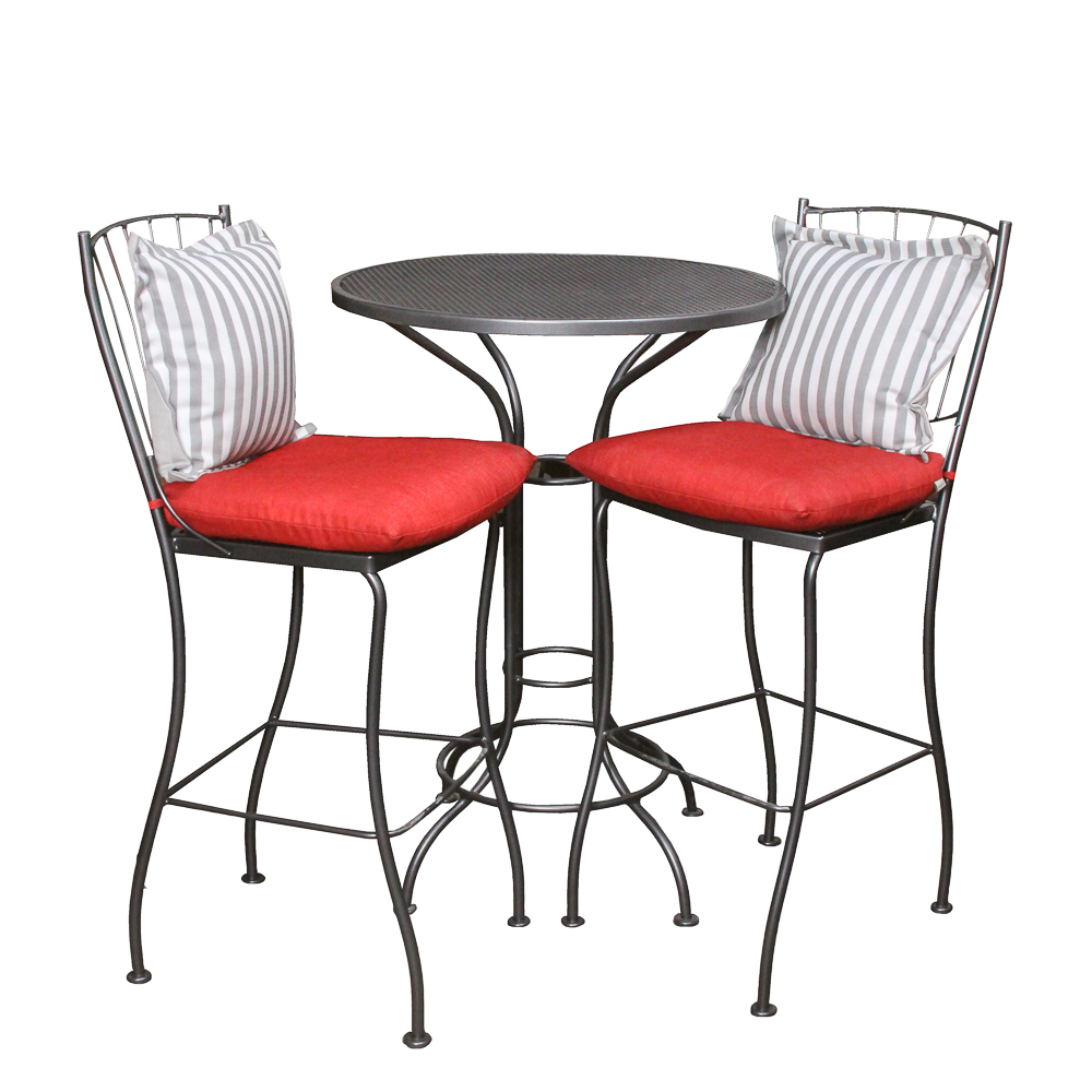 Pub Style Patio Table with Woodard Chairs EBTH