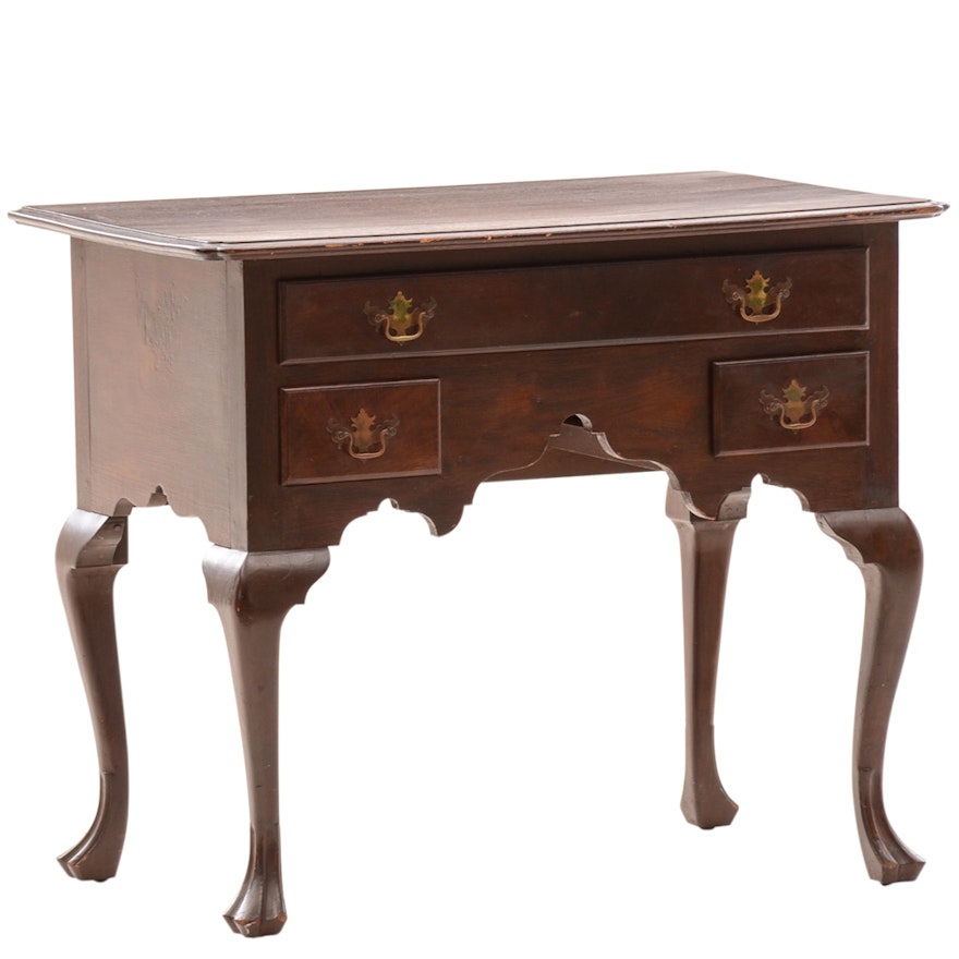 Antique English Queen Anne Style Oak Dressing Table : EBTH Antique English Queen Anne Style Oak Dressing Table ... - Antique English Queen Anne Style Oak Dressing Table : EBTH