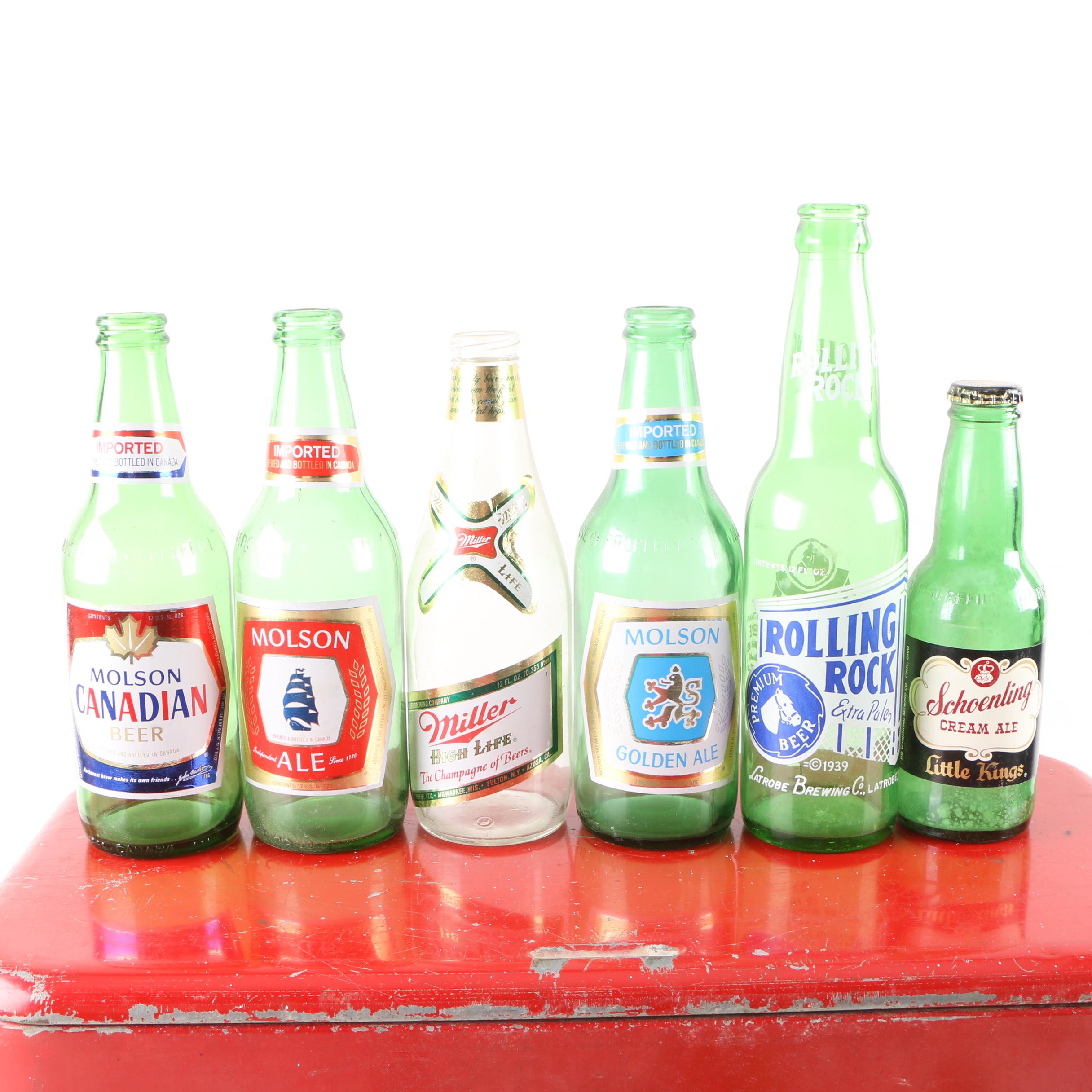 Vintage Griesedieck Bros. Good Beer Cooler and Vintage Beer Cans and