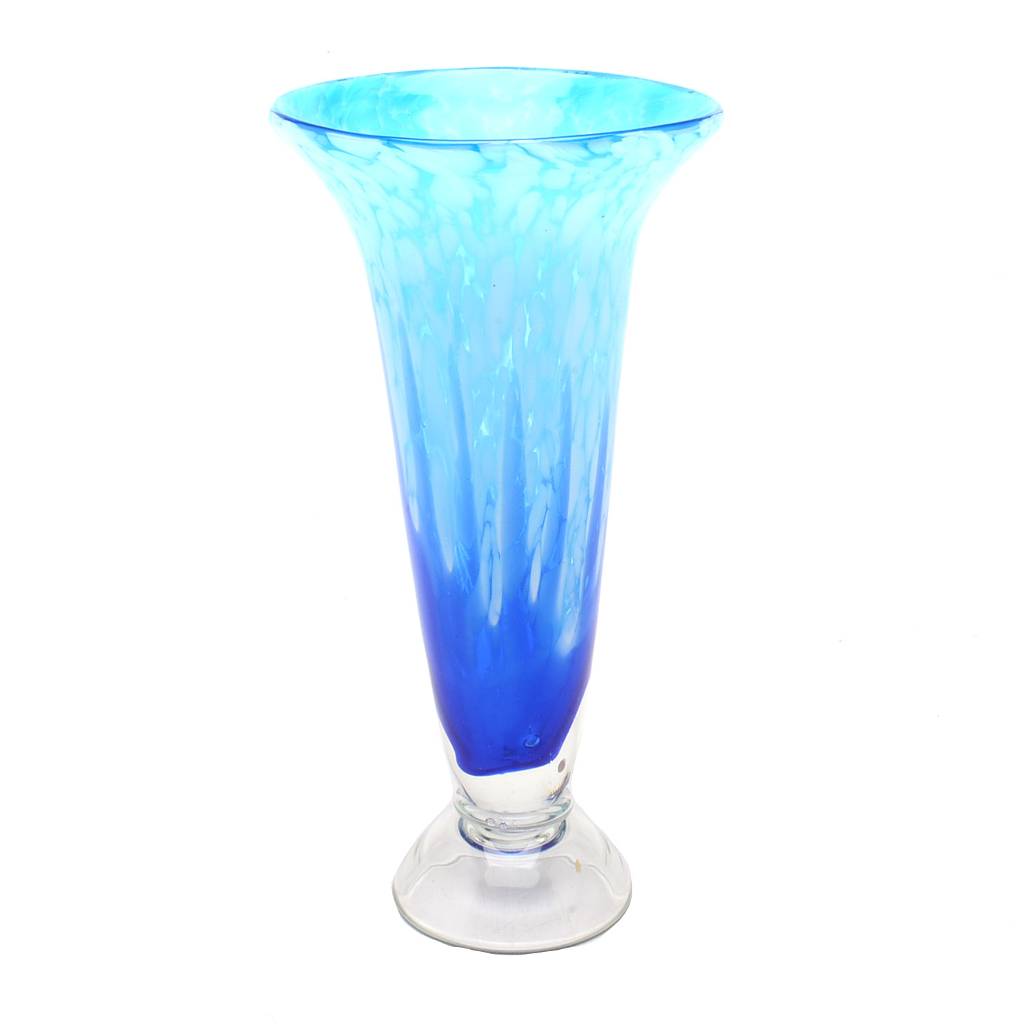 Art Glass Trumpet Vase EBTH