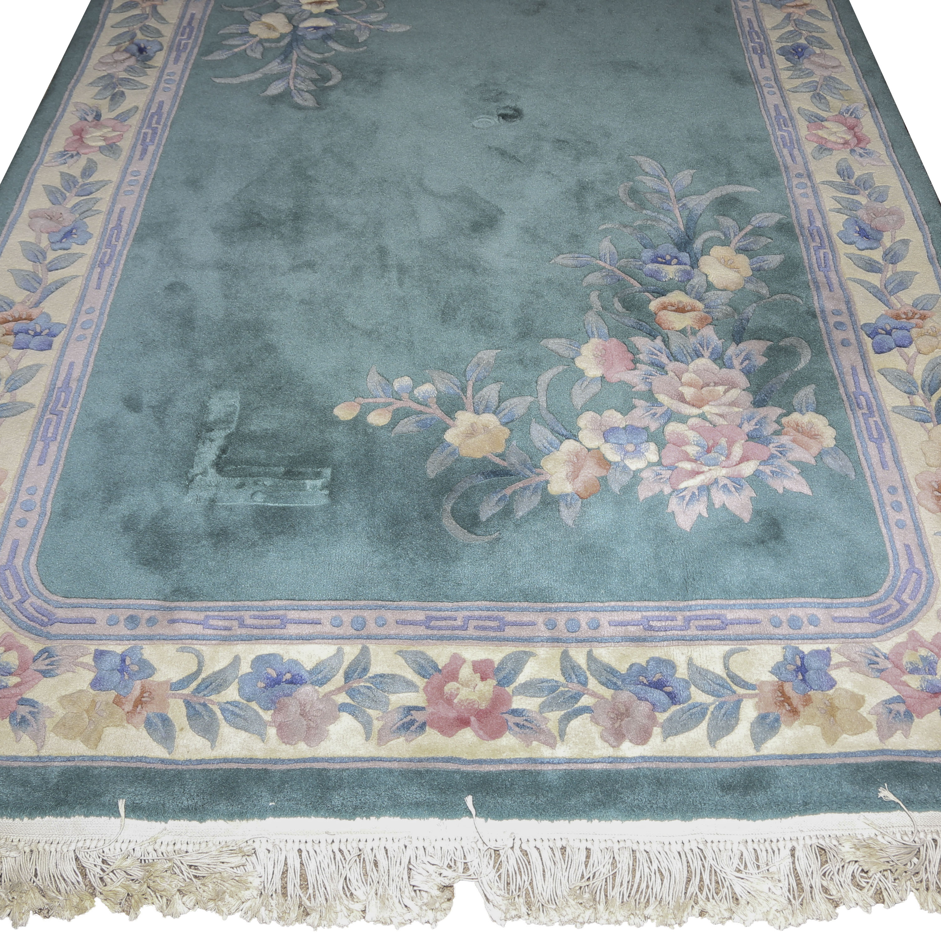 Carved Contemporary Chinese Wool Area Rug EBTH