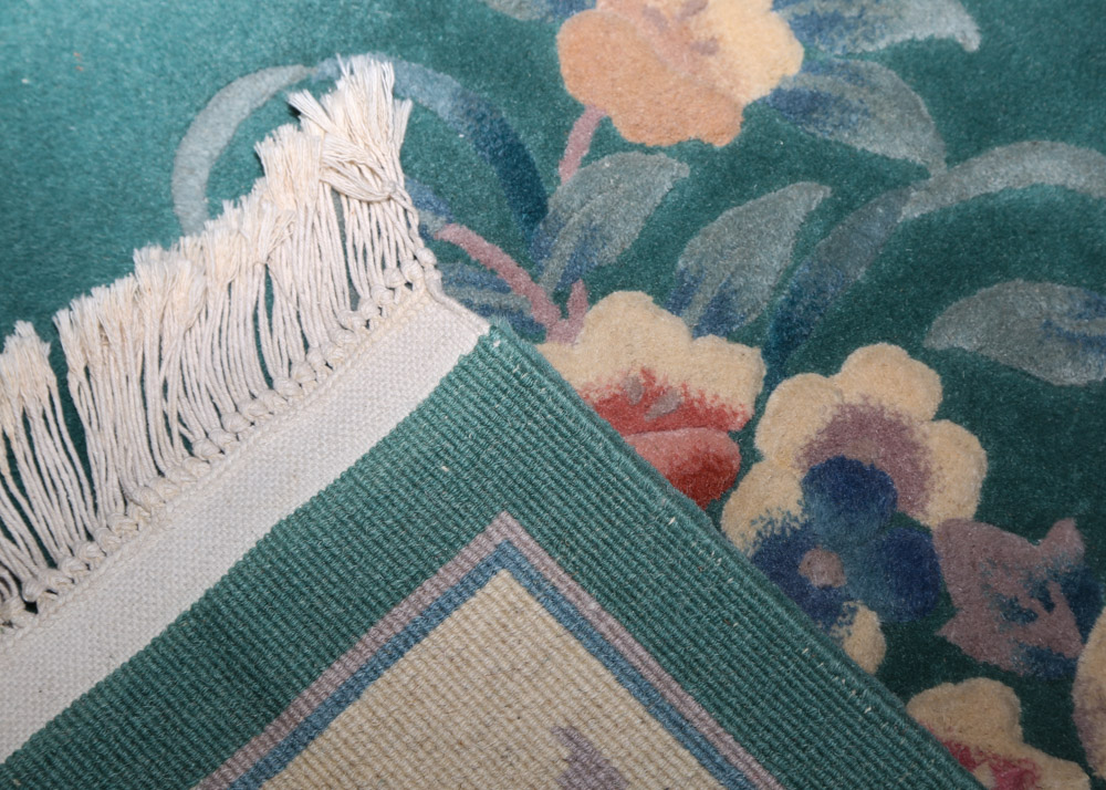 Carved Contemporary Chinese Wool Area Rug EBTH