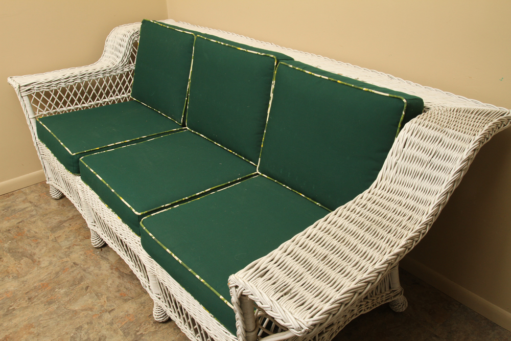 White Wicker Sofa EBTH