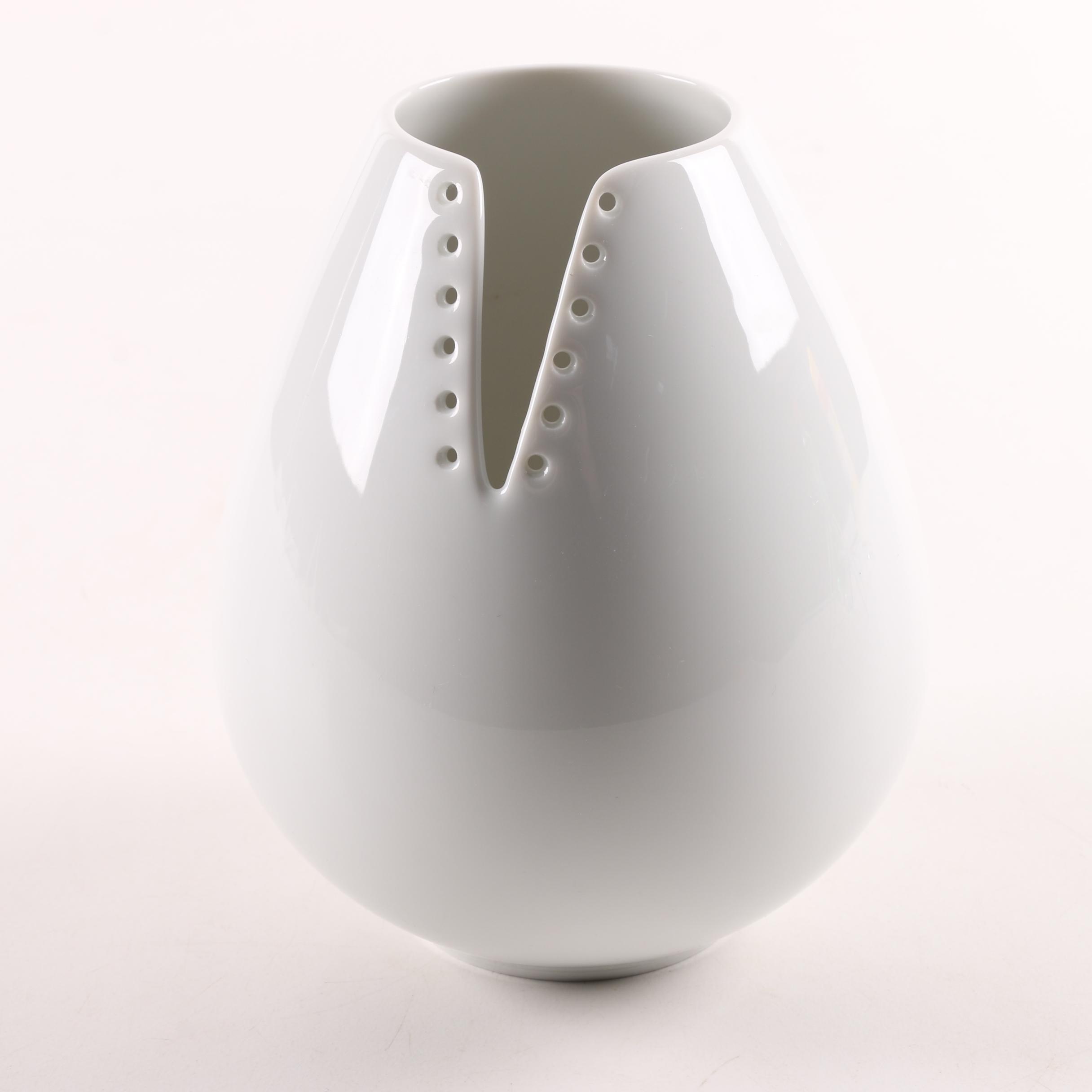 Kaiser Blanc de Chine Vase with Cut Out Design EBTH