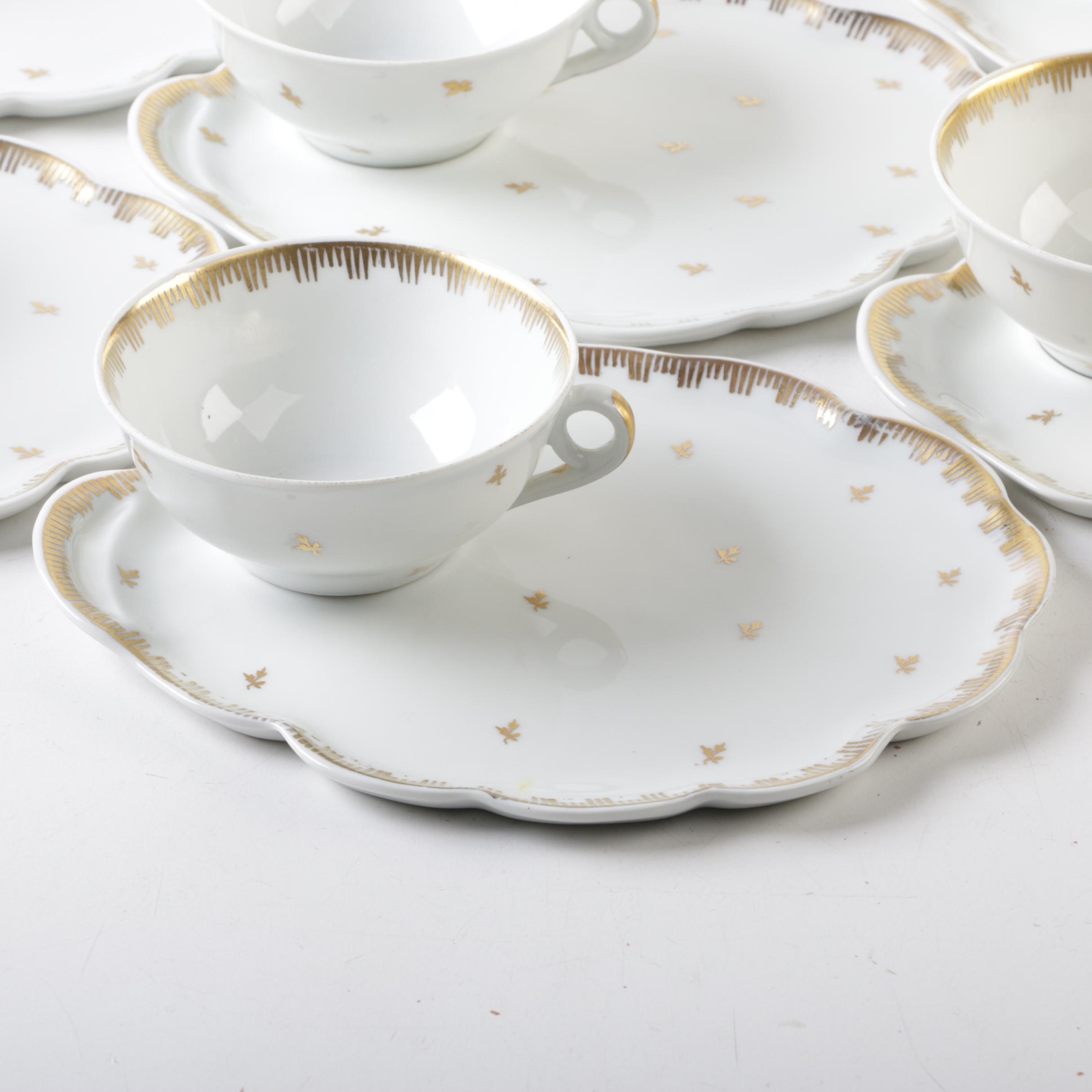 Vintage French Porcelain Snack Sets EBTH