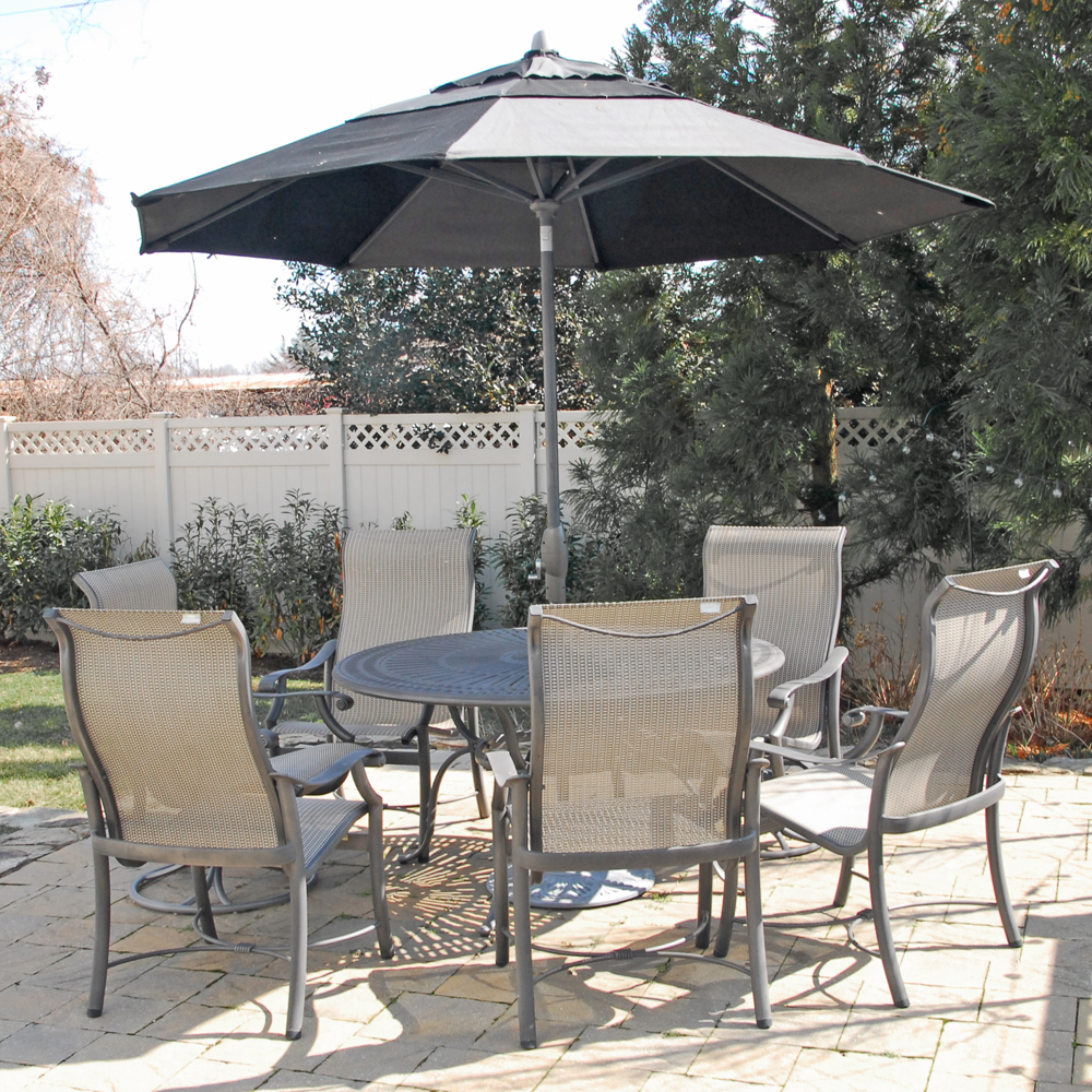 Tropitone Patio Chairs Treasure Garden Umbrella And Patio Table
