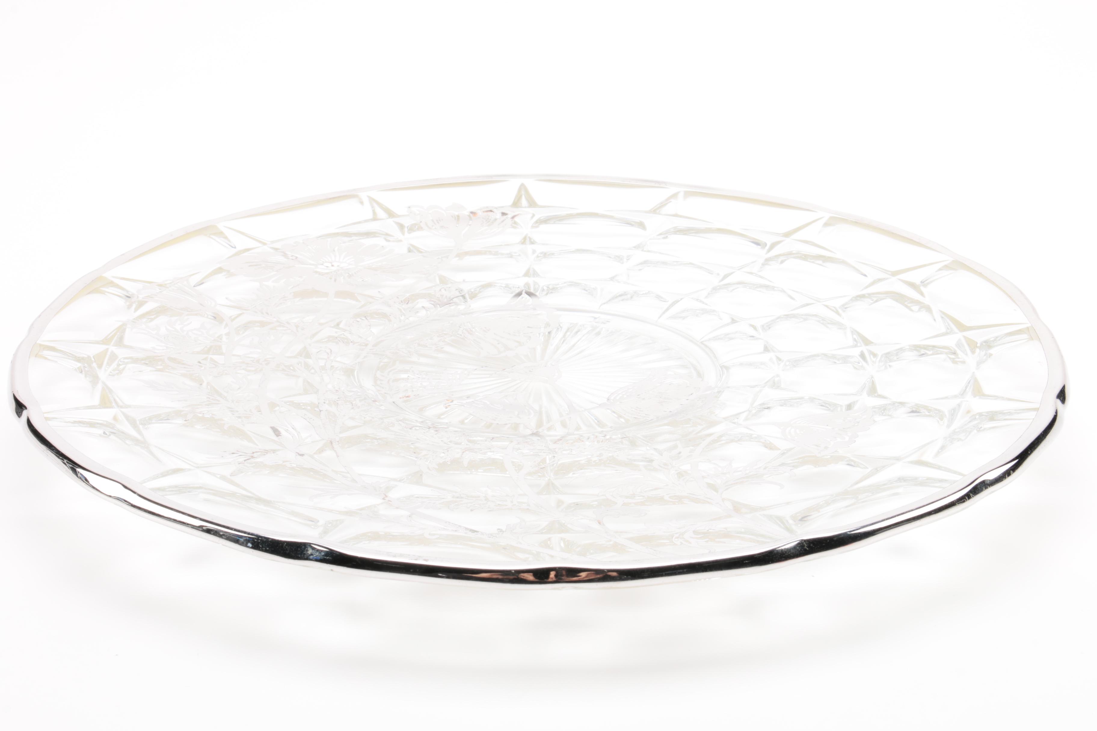 Silver Gilt Glass Platter EBTH