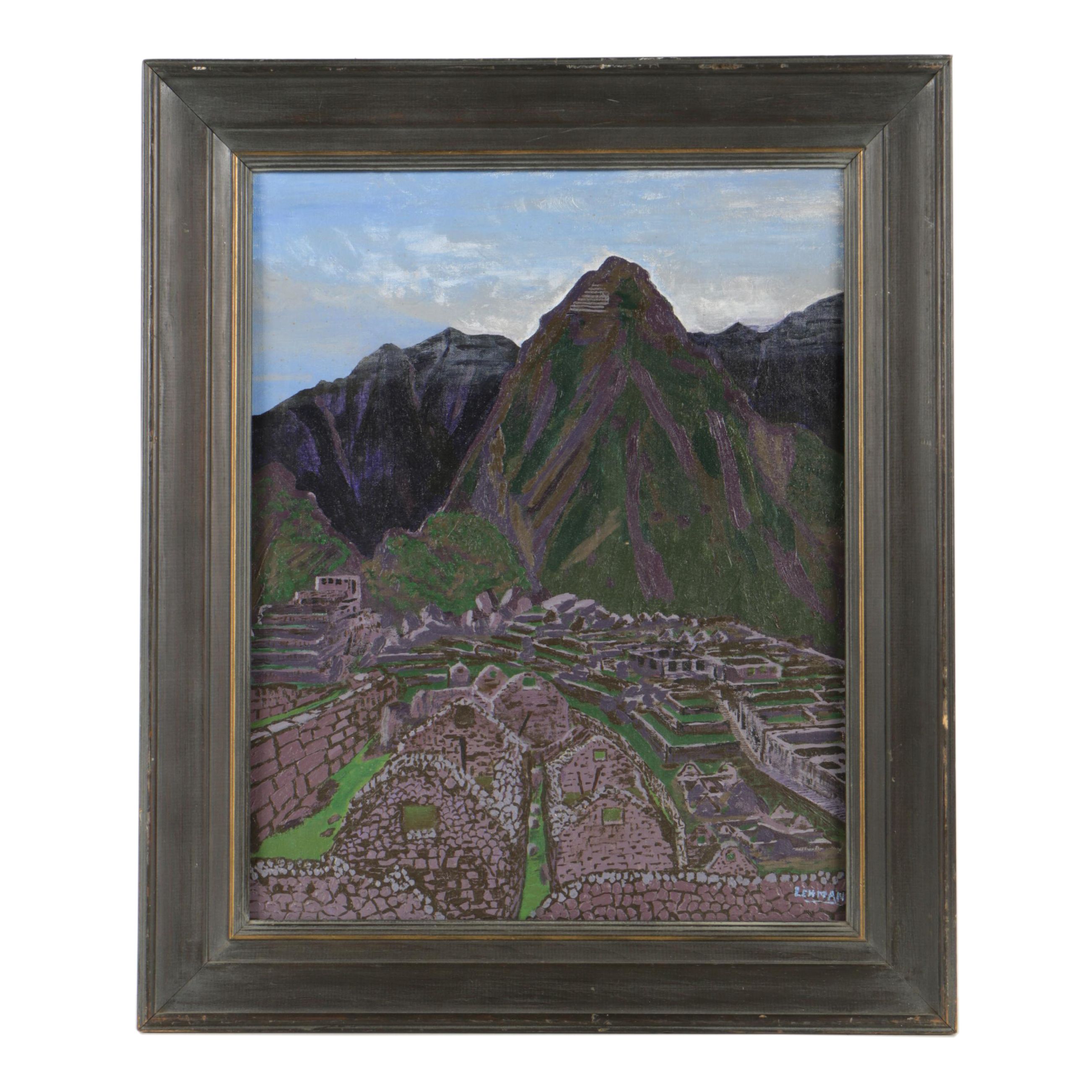 Lehman Oil Painting Of Machu Picchu Ebth
