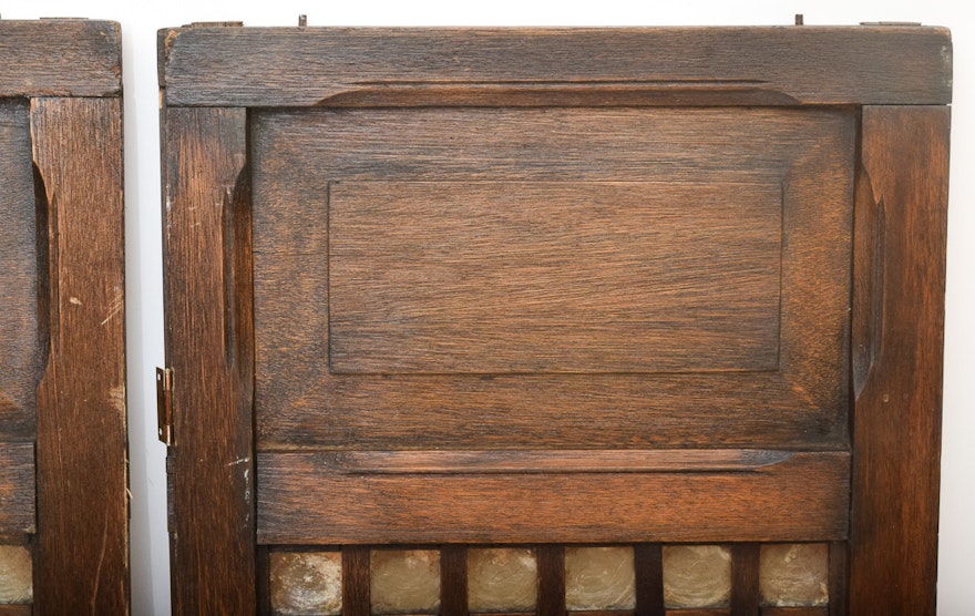 Vintage Philippine Wood and Capiz Shell Window Shutters | EBTH