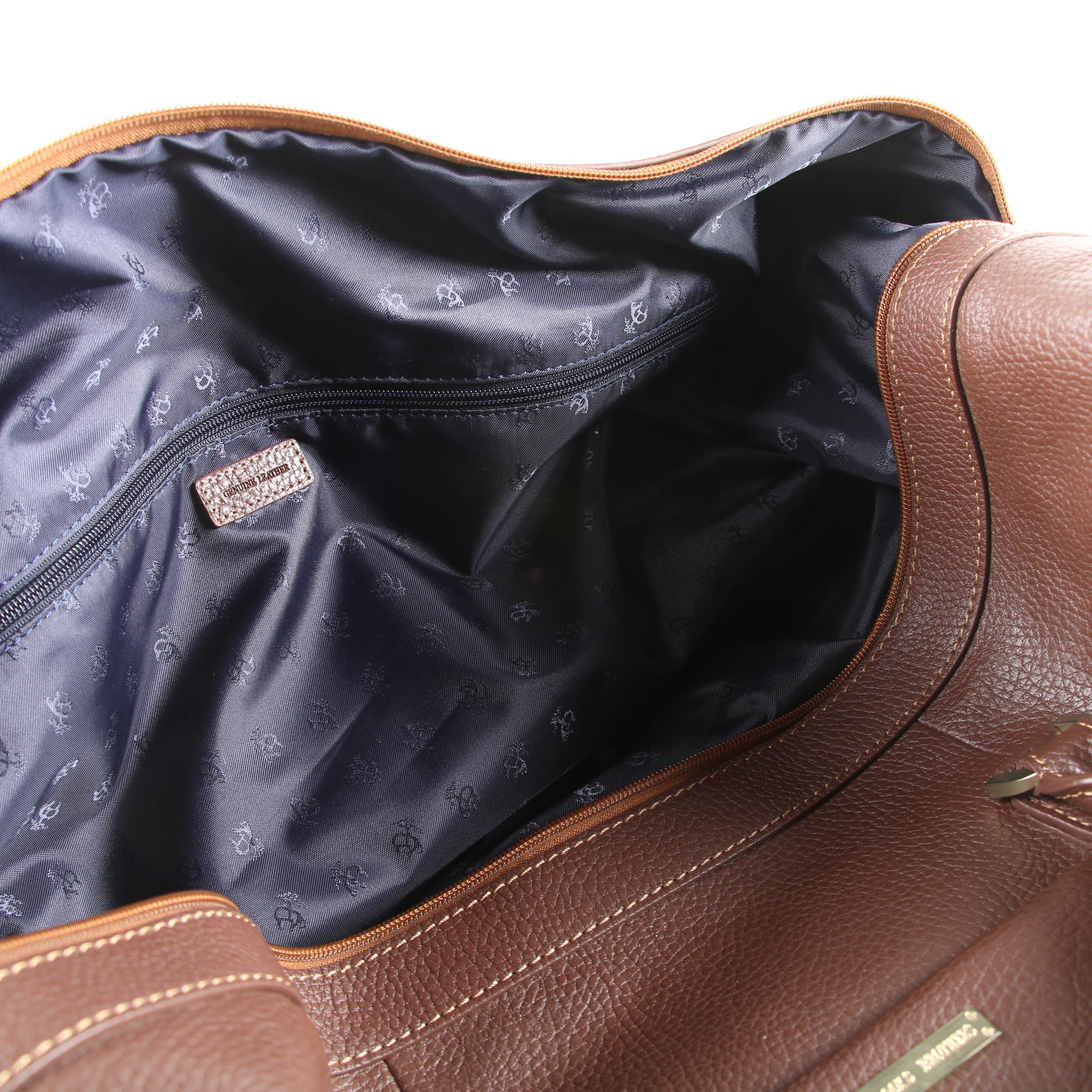 Brooks Brothers Wheeled Pebbled Leather Duffel Bag EBTH