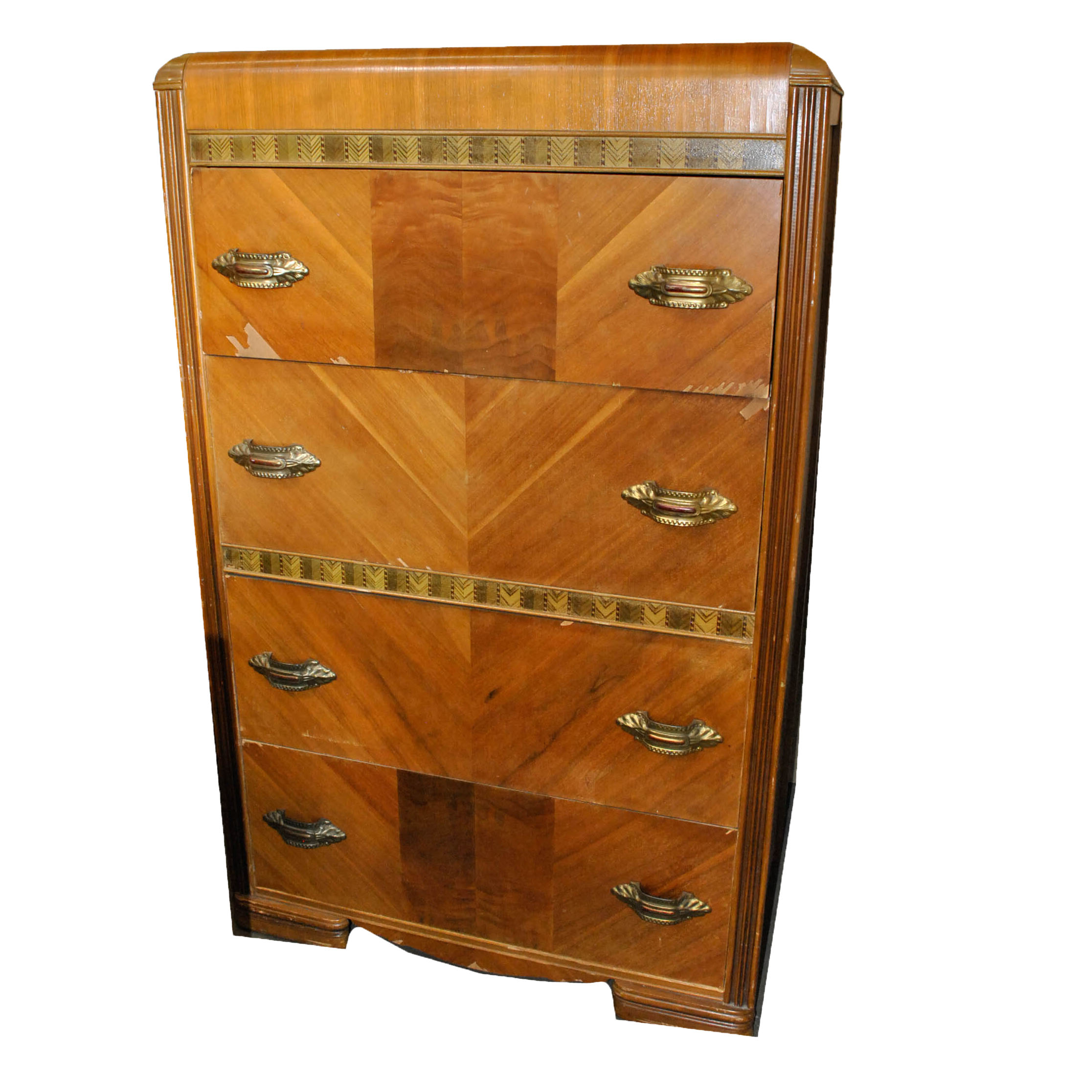 Art Deco Waterfall Chest of Drawers EBTH