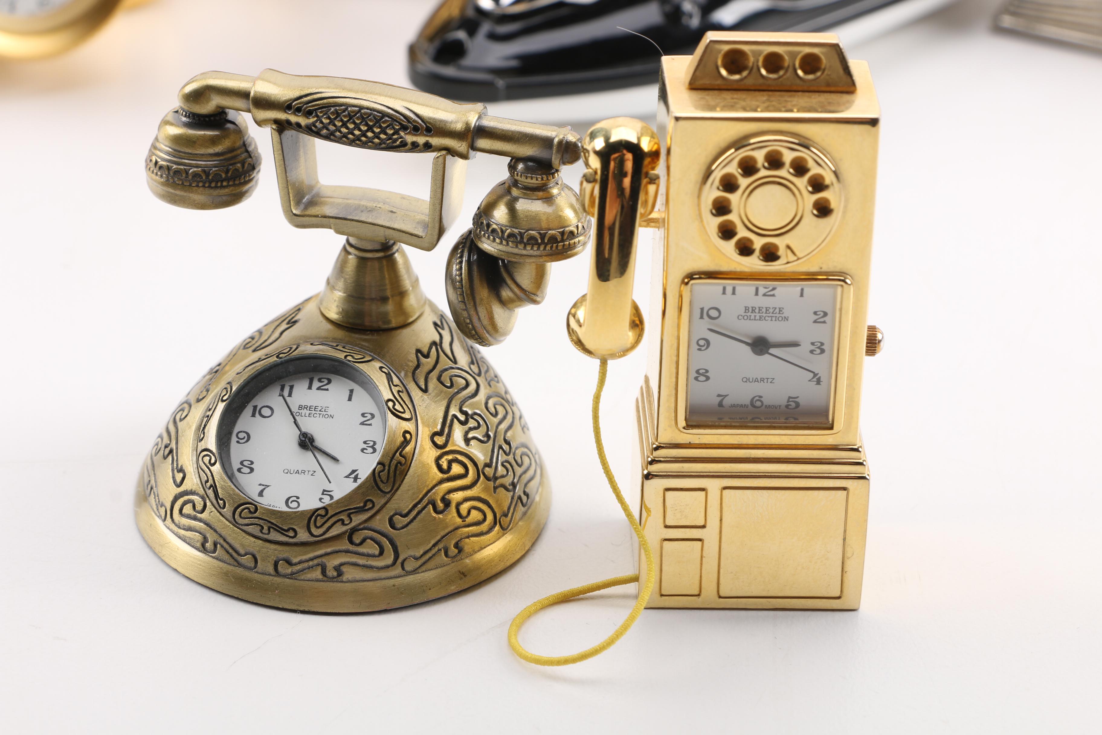 Breeze Collection Miniature Quartz Clocks EBTH