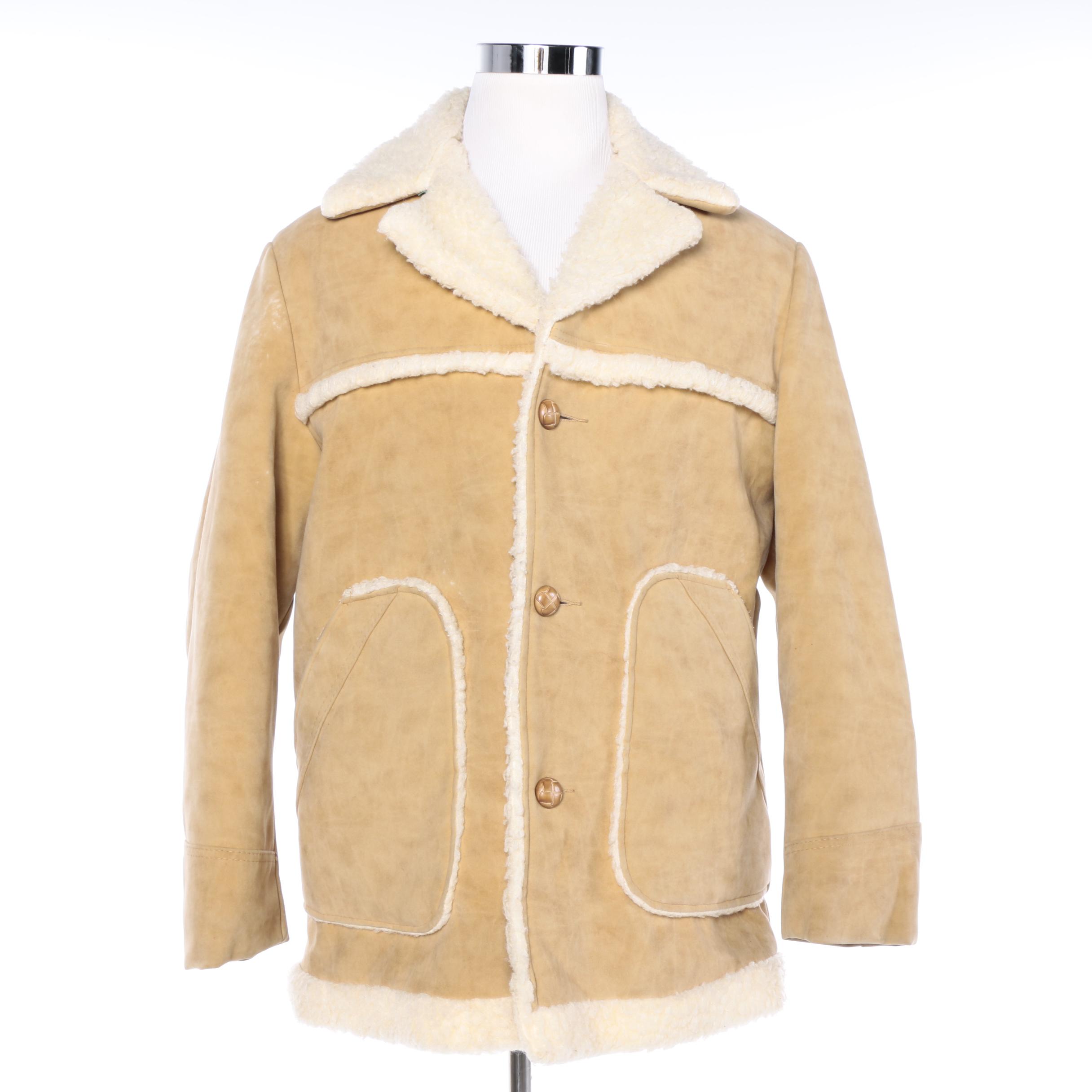 Men S Wiman Tan Barn Coat With Faux Shearling Trim And Lining Ebth