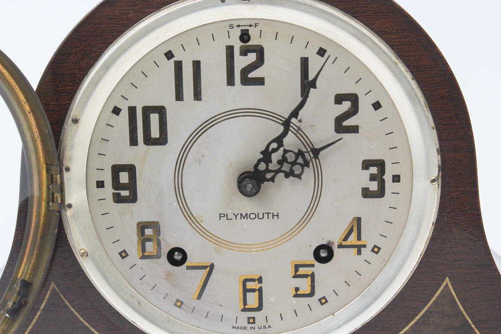 Vintage Mantel Clock by the Plymouth Clock Company EBTH