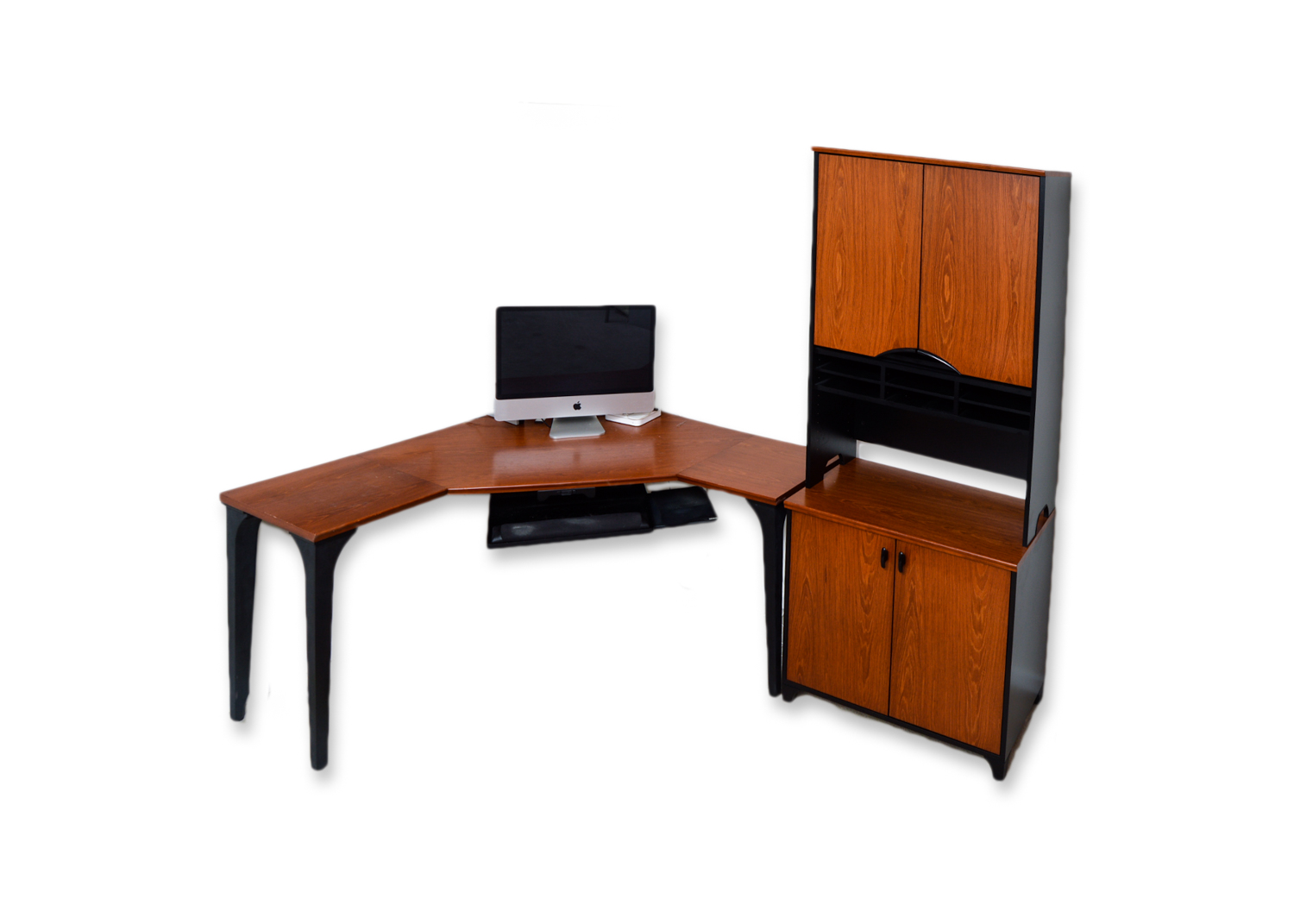 Herman Miller Beirise Collection Corner Desk With Cabinet Hutch