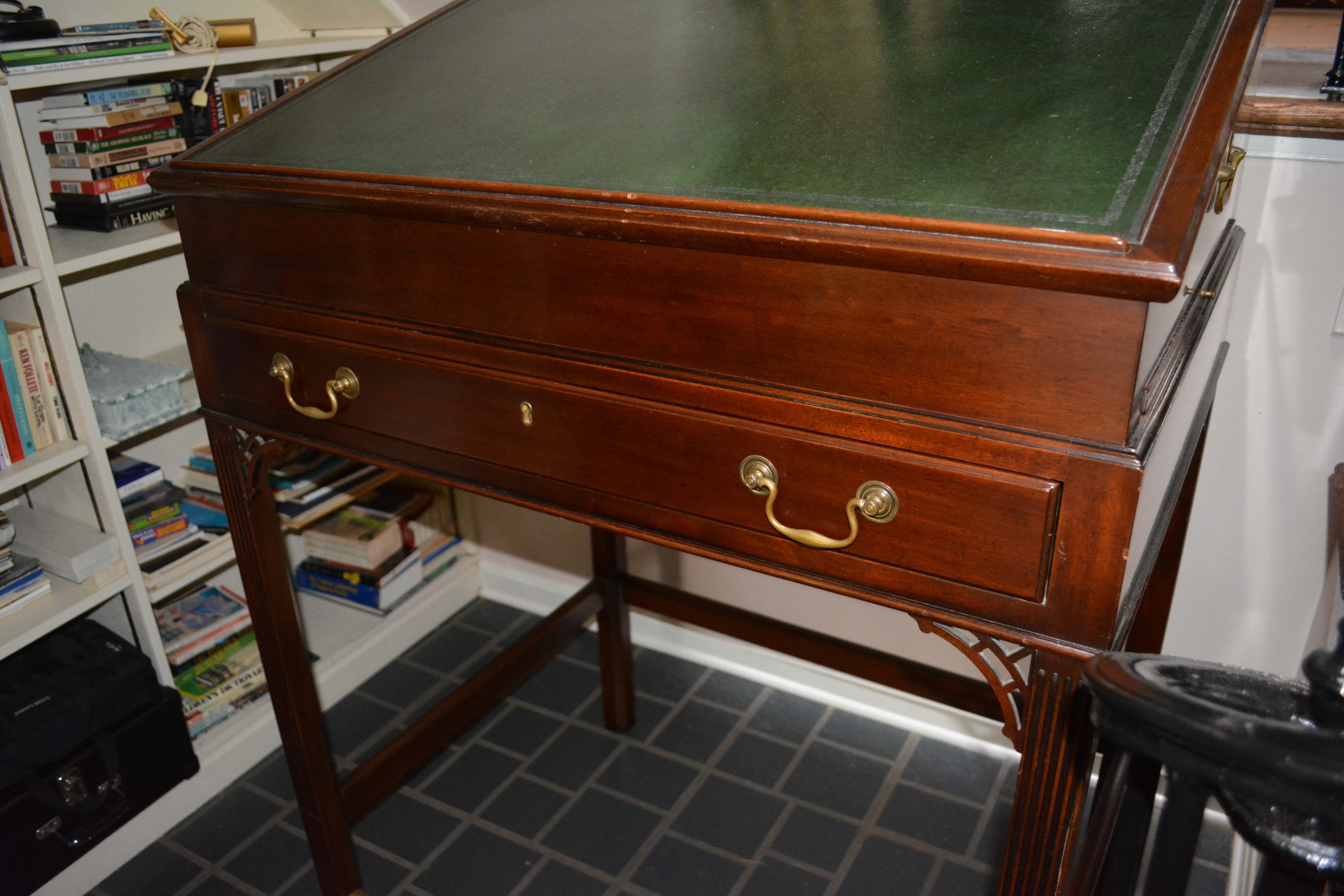 Vintage Chippendale Style Mahogany Standing Desk by Kittinger EBTH