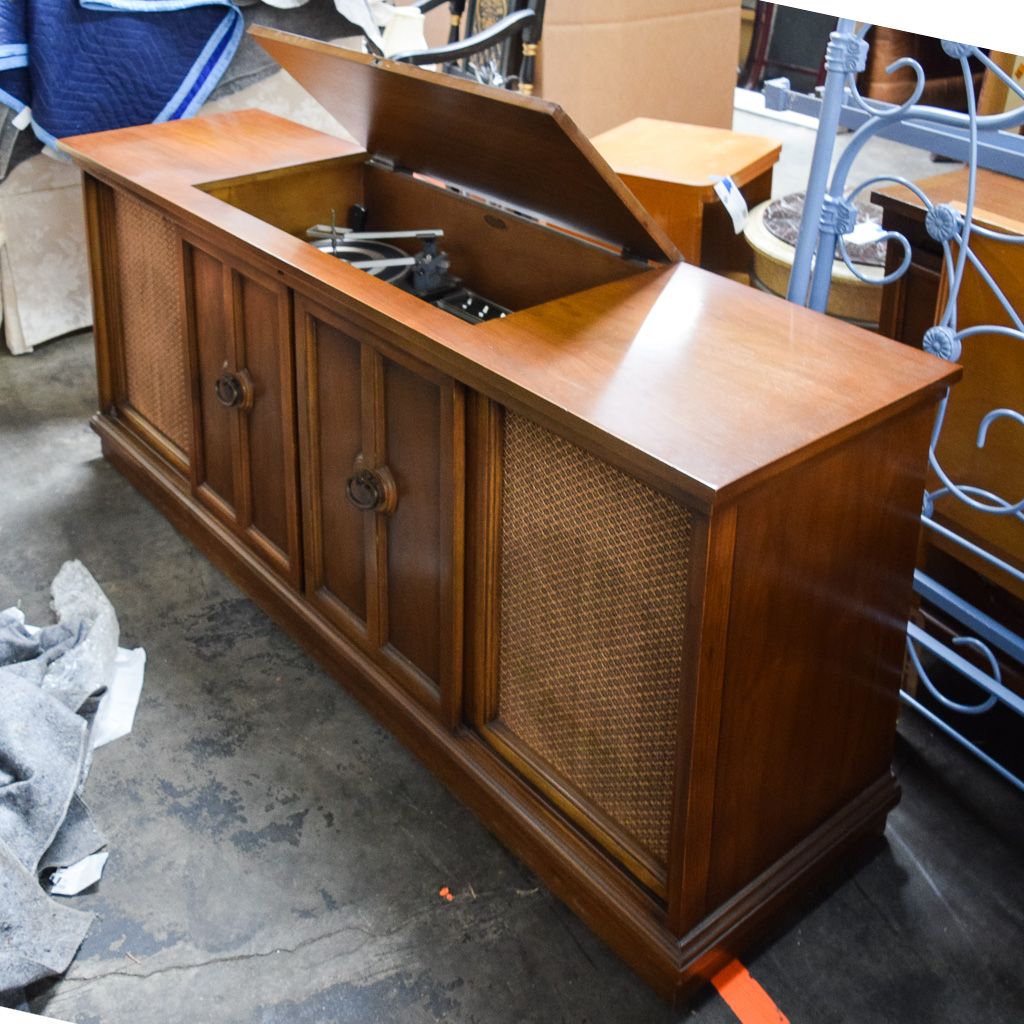 Vintage Sears Silvertone Stereo Radio Phonograph Console EBTH