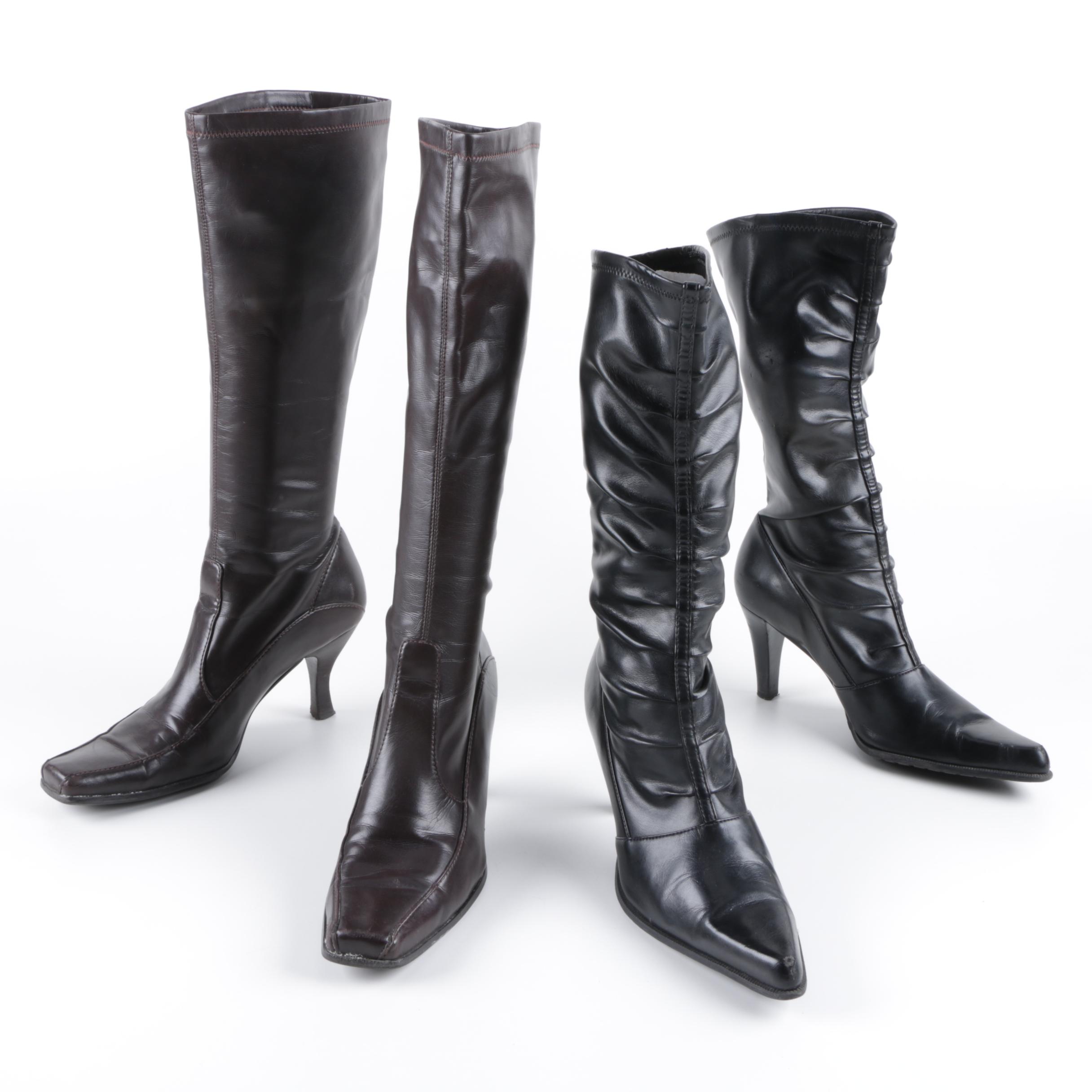 franco sarto patent leather boots
