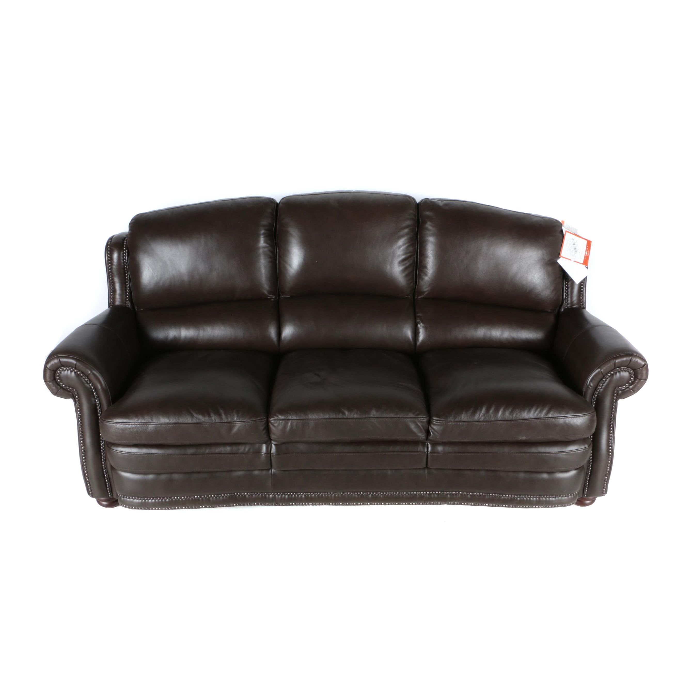 Gideon Dark Brown Leather Sofa By La Z Boy Ebth
