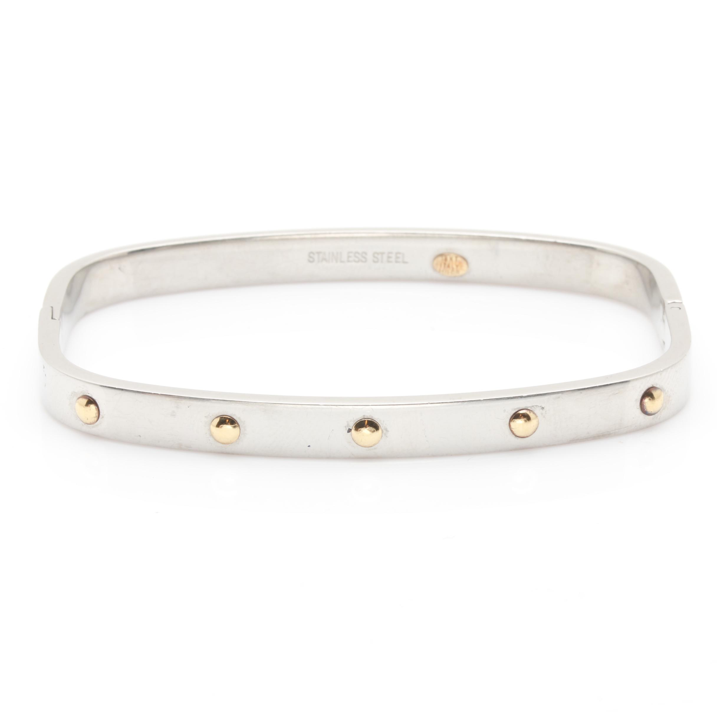 Milor Stainless Steel Bracelet with 18K Yellow Gold Accents EBTH