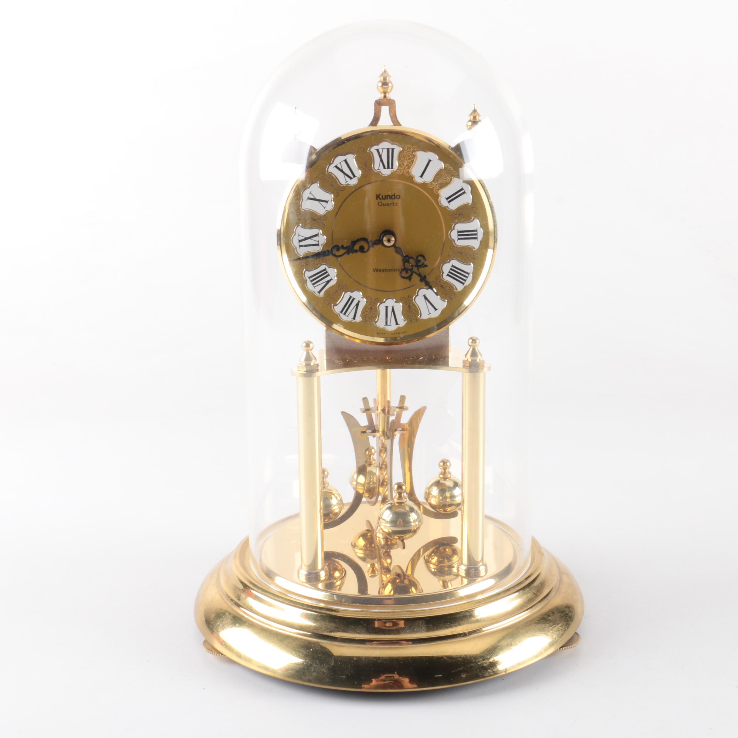 Kundo German Quartz Anniversary Clock with Chimes EBTH