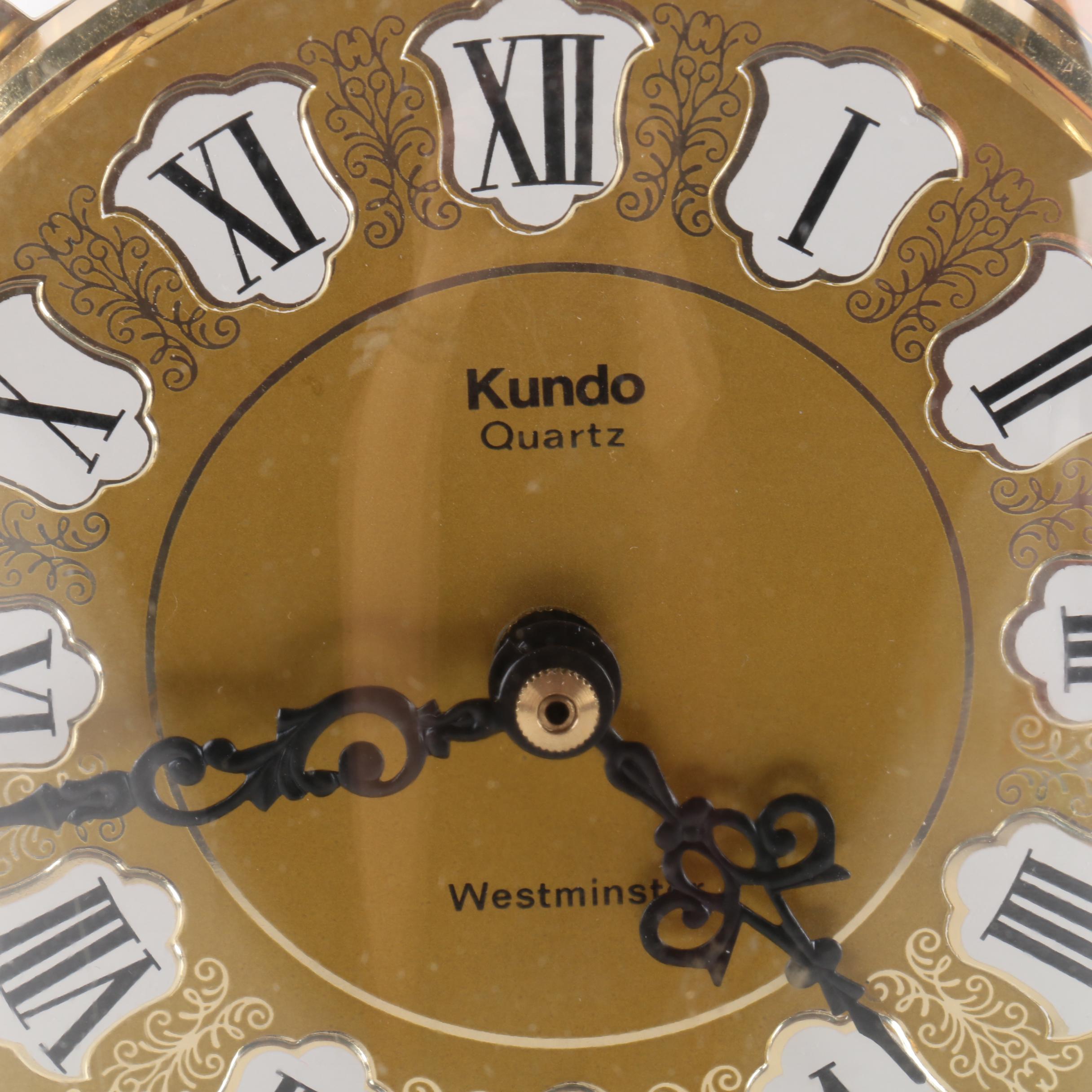 Kundo German Quartz Anniversary Clock with Chimes EBTH