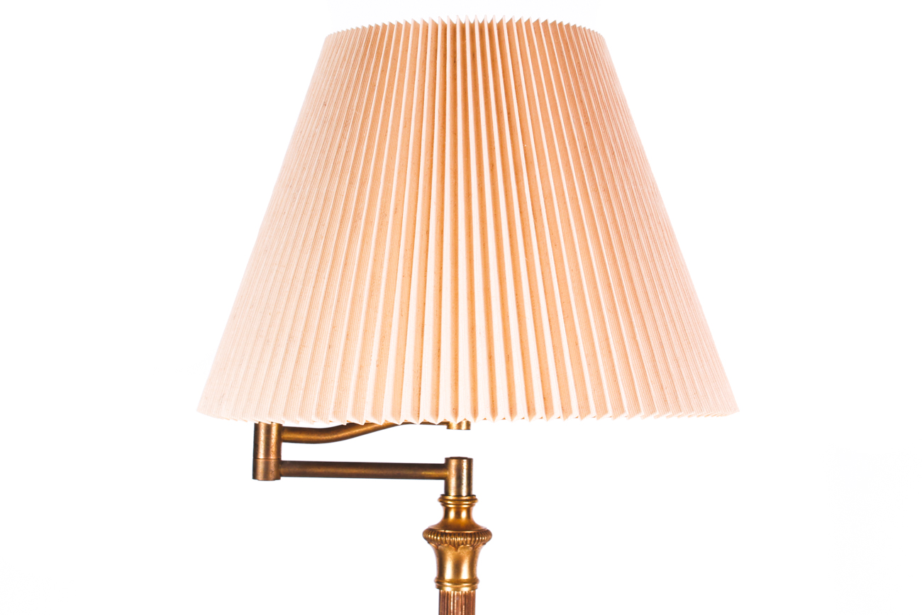 Vintage Brass and Marble Swing Arm Floor Lamp | EBTH (880 x 587 Pixel)