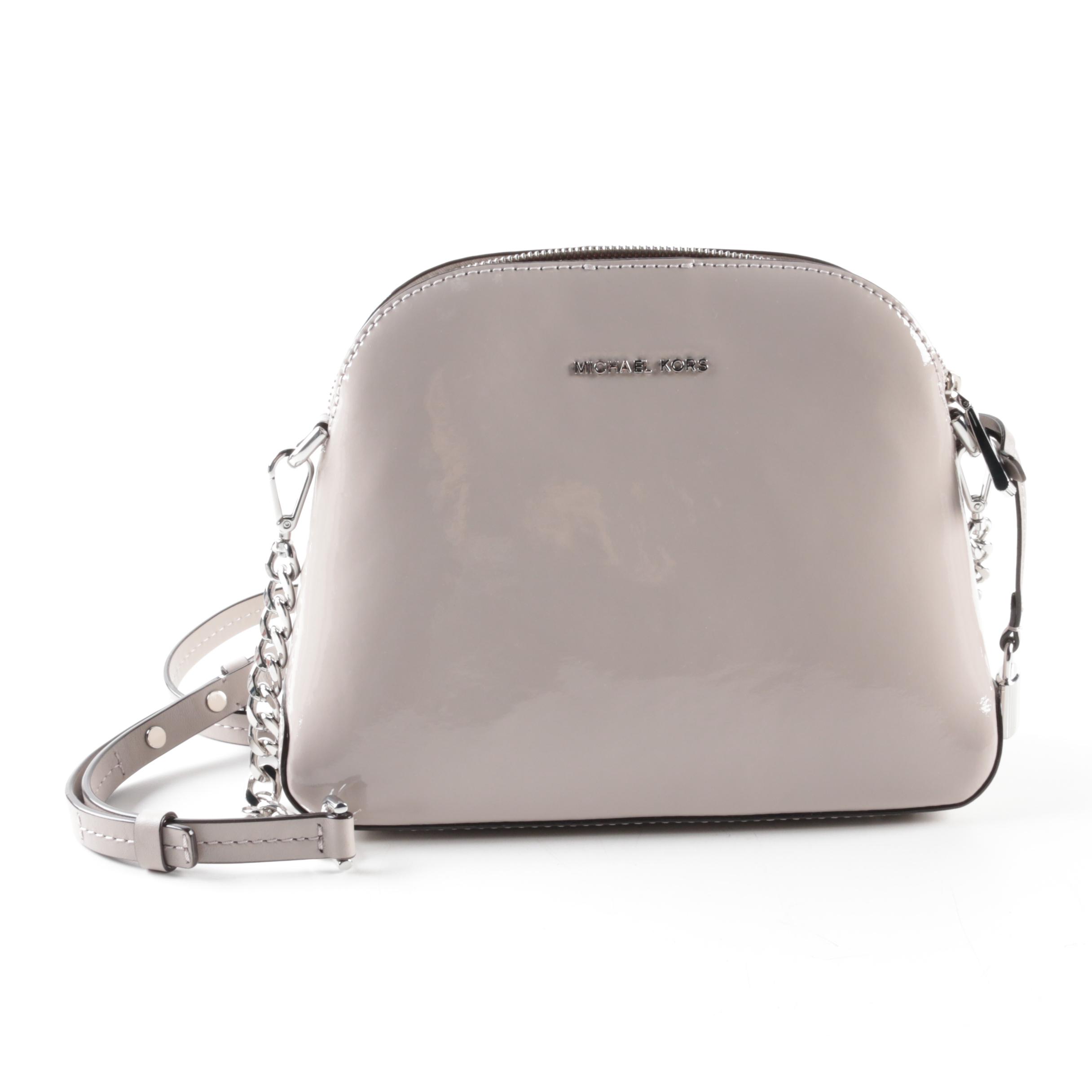 Michael Kors Beige Patent Leather Crossbody EBTH