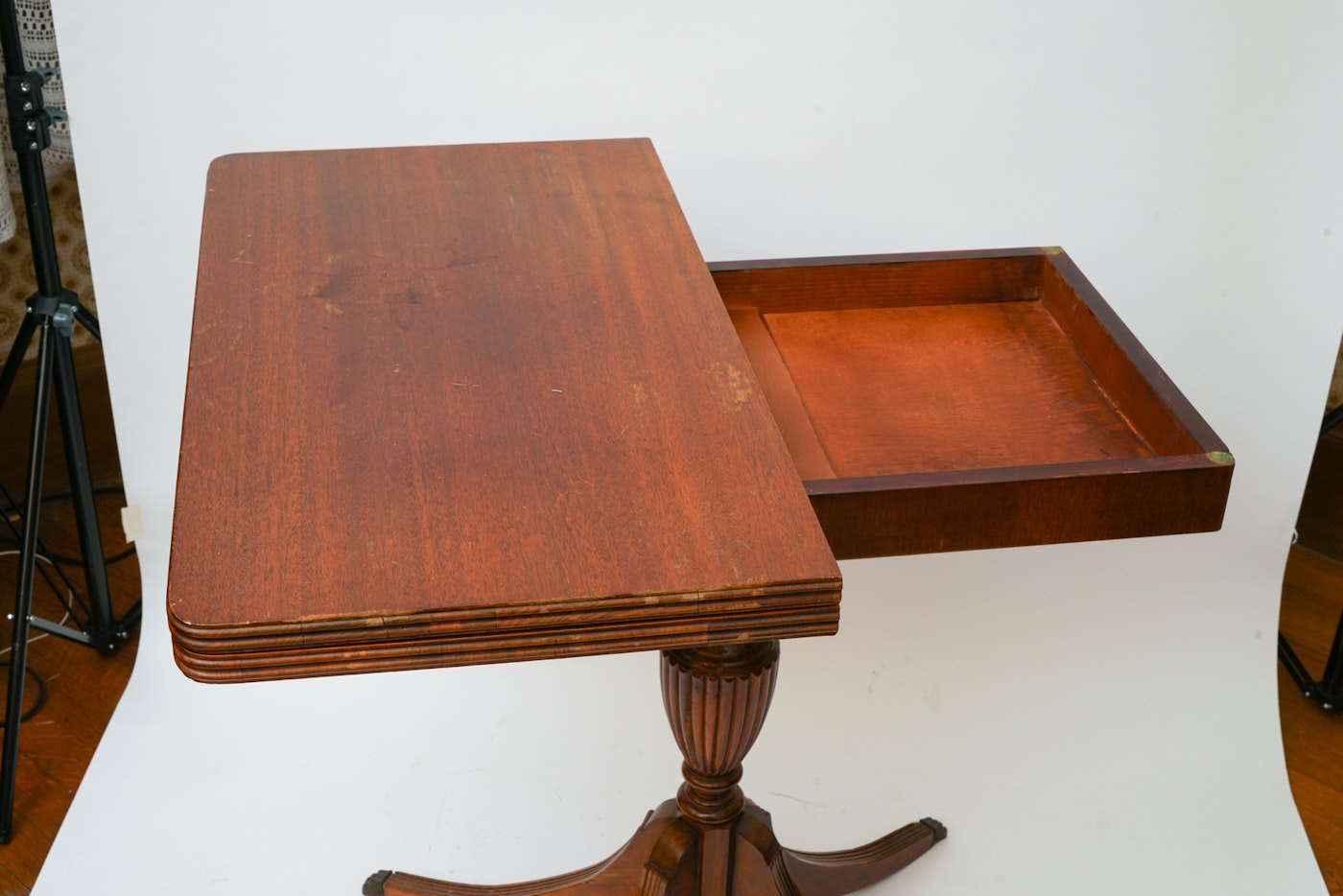 Vintage Duncan Phyfe Style Mahogany Game Table EBTH