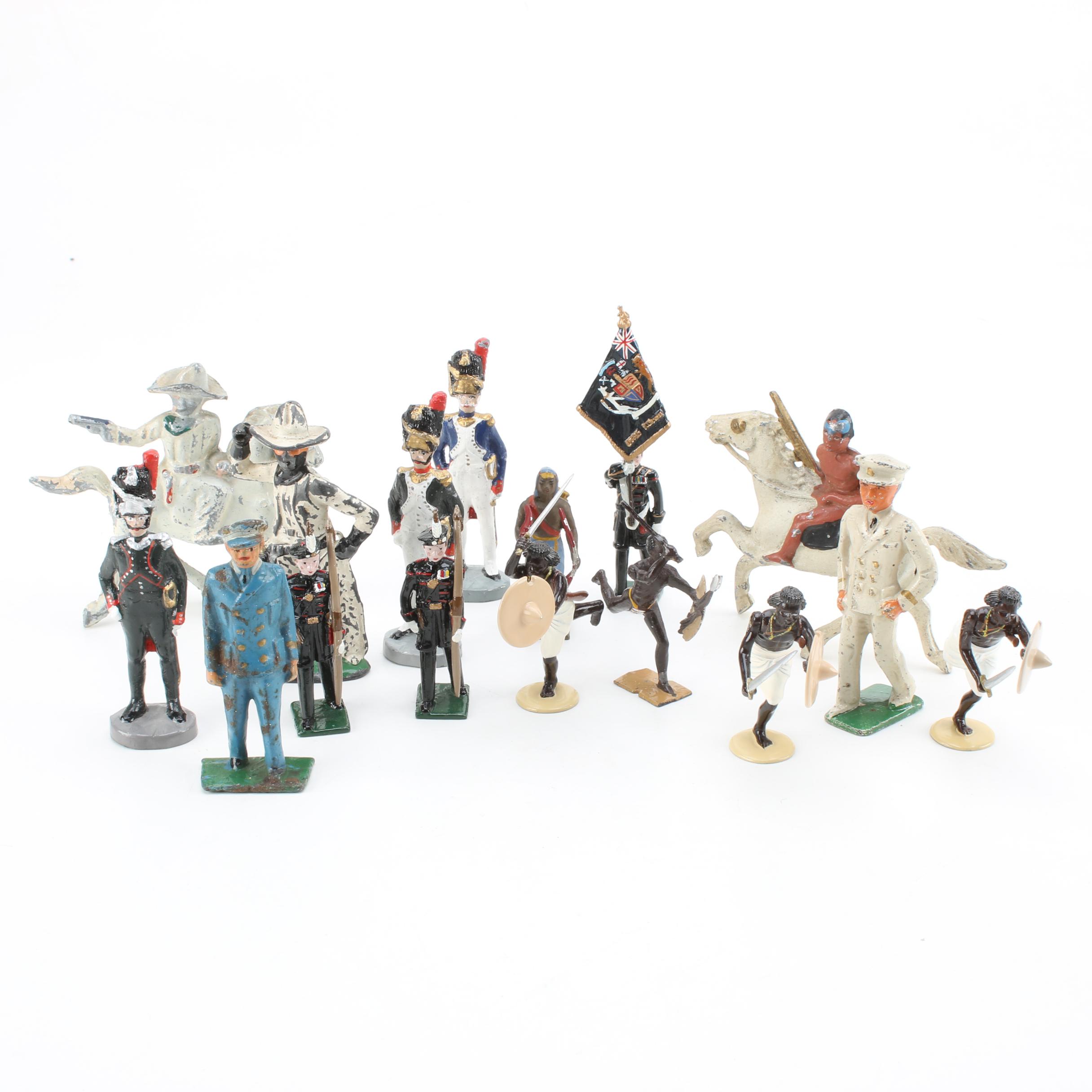 Vintage and Antique Lead Toy Soldiers, Cowboys, Tribesmen, and Officers