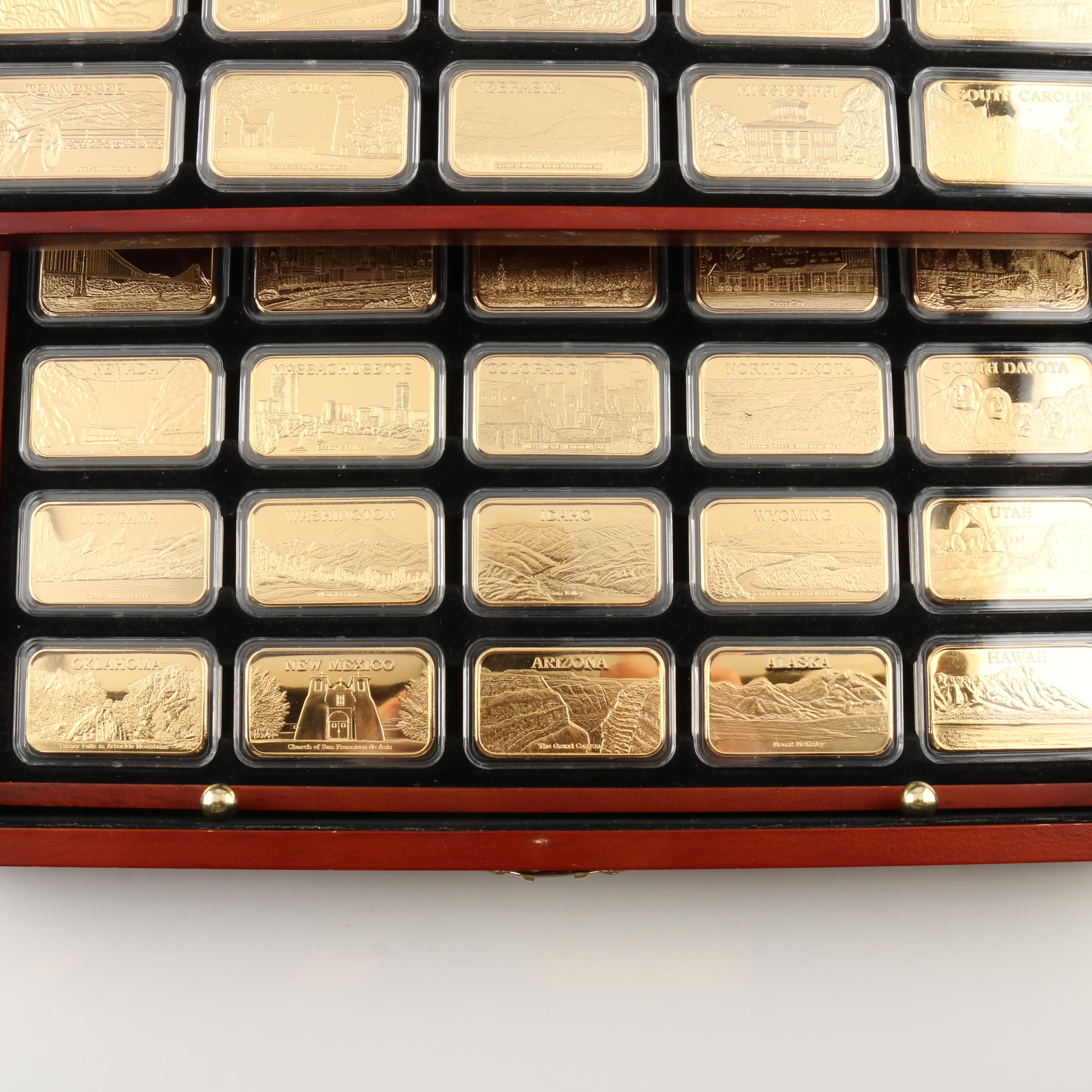 "America's Fifty States GoldPlated Ingots" Set EBTH