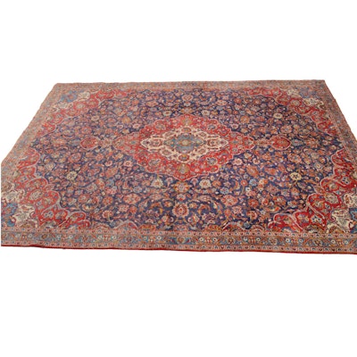 Vintage Hand-Knotted Persian Kashan Rug Vintage Hand-Knotted Persian Kashan Rug