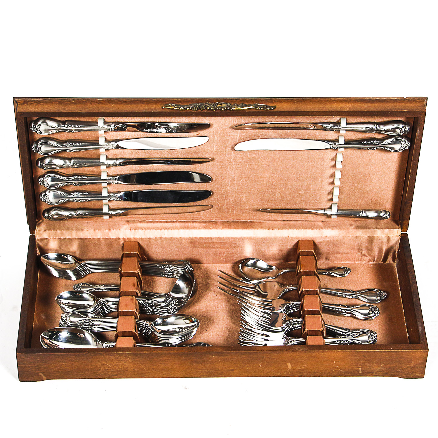 Lyon "Queen's Fancy" Stainless Steel Flatware Set with Wm. Rogers