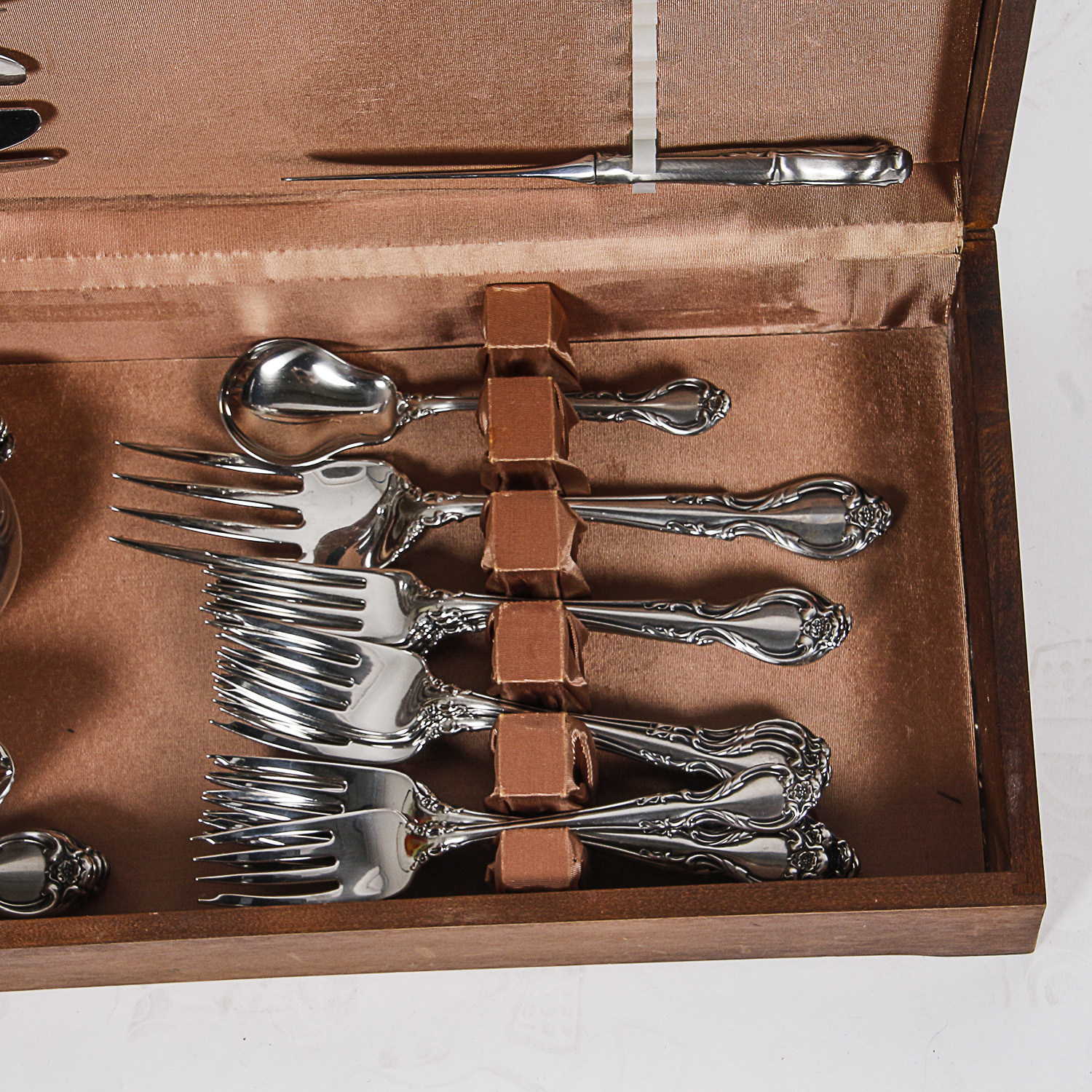 Lyon "Queen's Fancy" Stainless Steel Flatware Set with Wm. Rogers