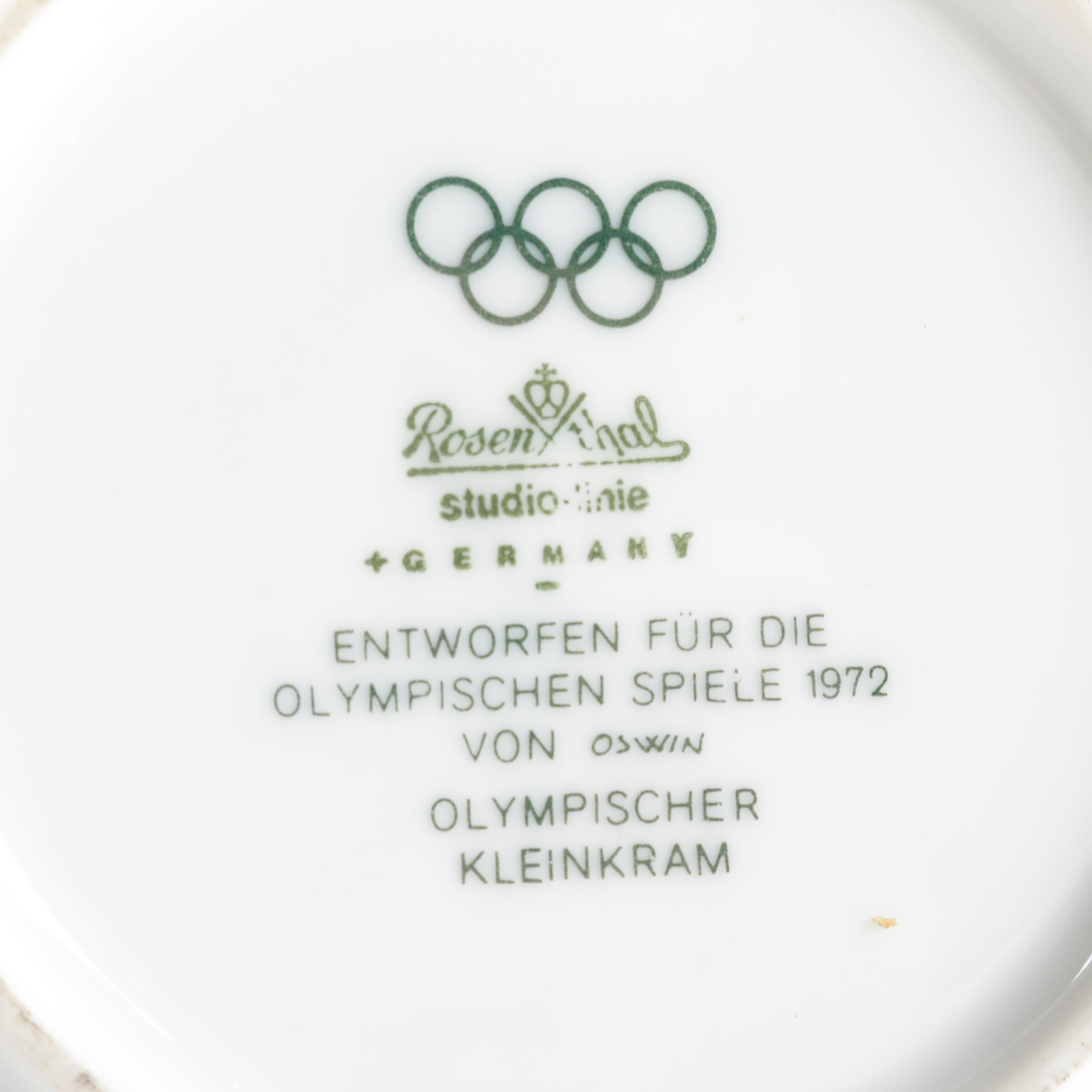 German Rosenthal Porcelain 1972 Olympic Commemorative Plate EBTH