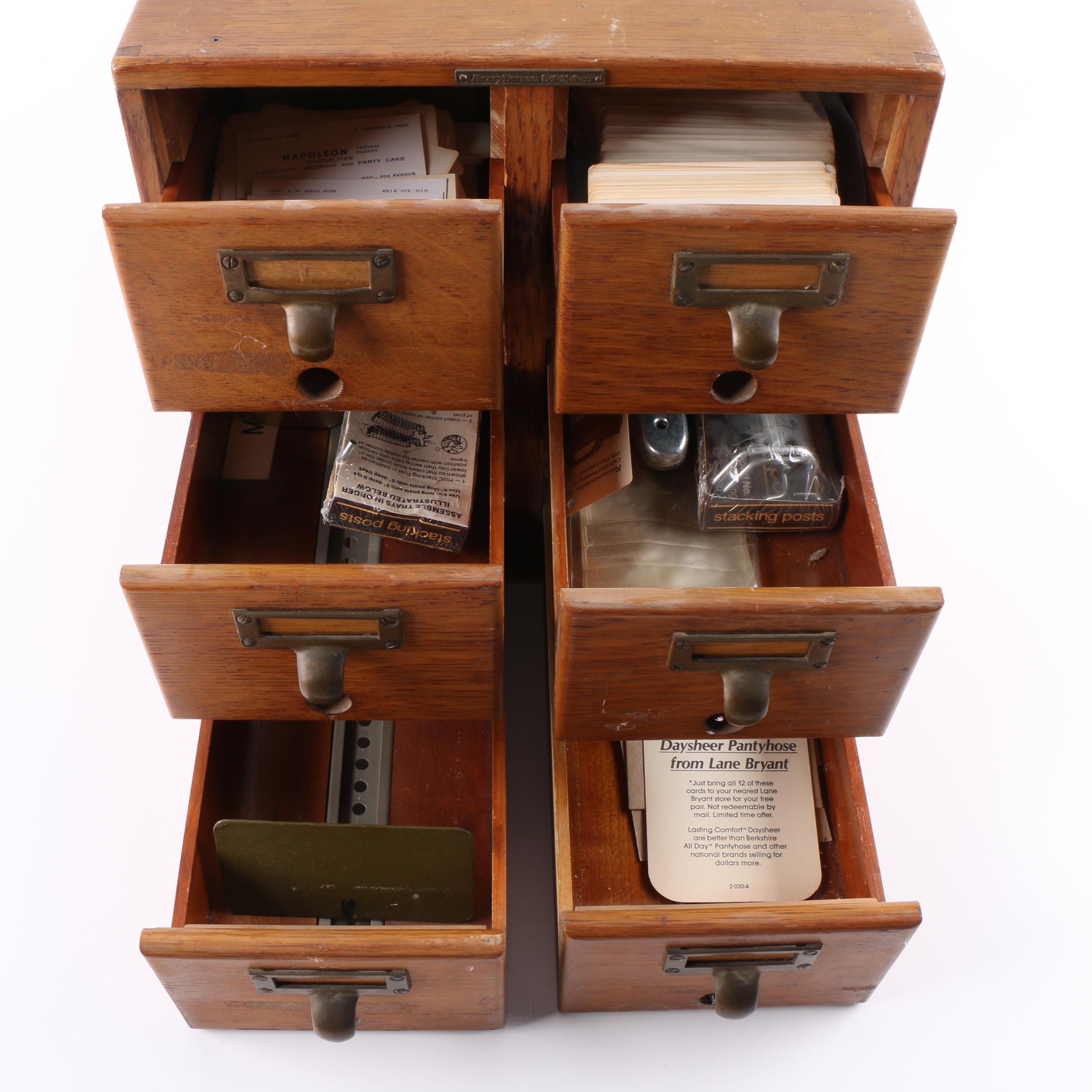 Vintage Oak Card Catalog by Library Bureau Sole Makers EBTH