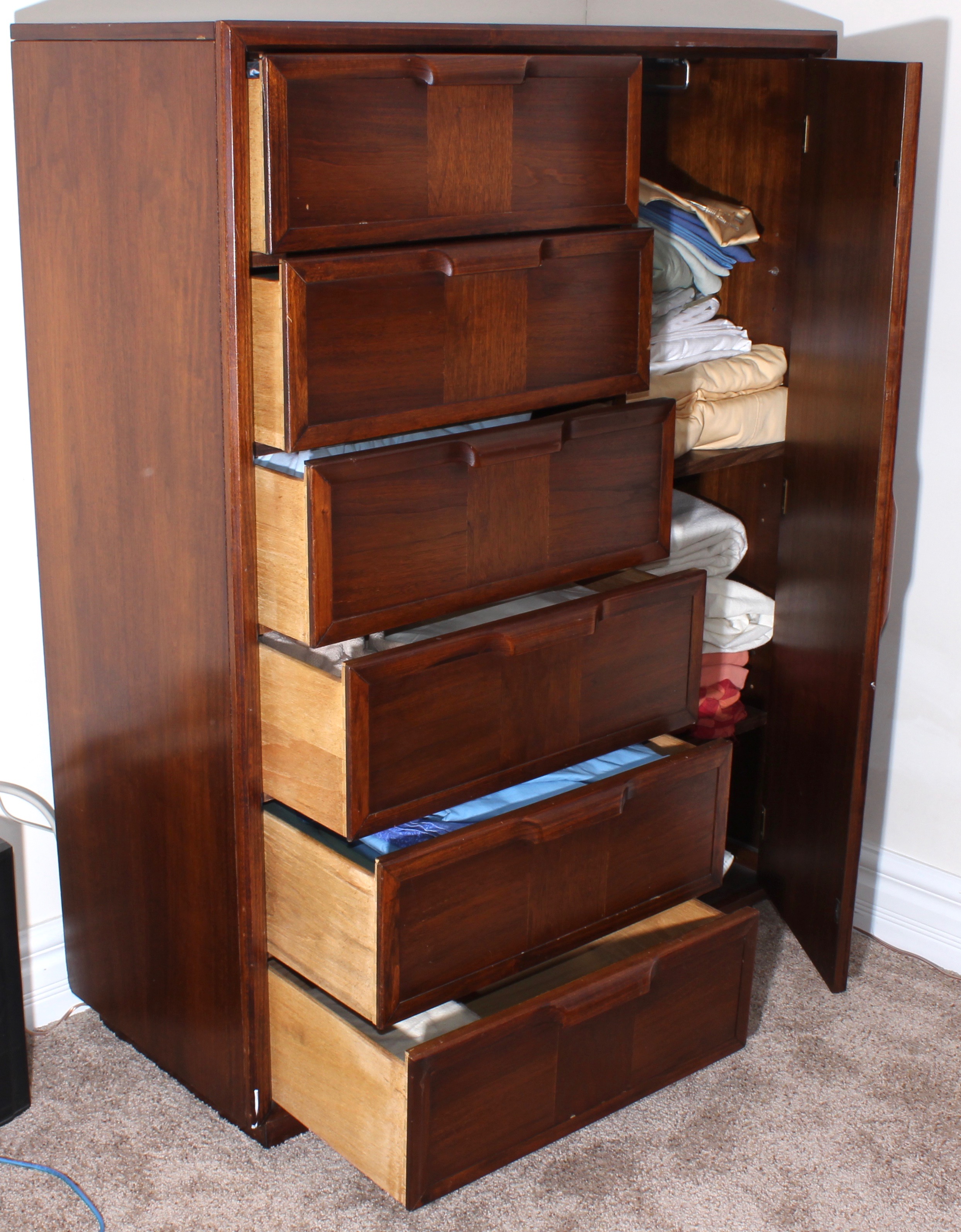 Cherry Wood Wardrobe Dresser Set EBTH