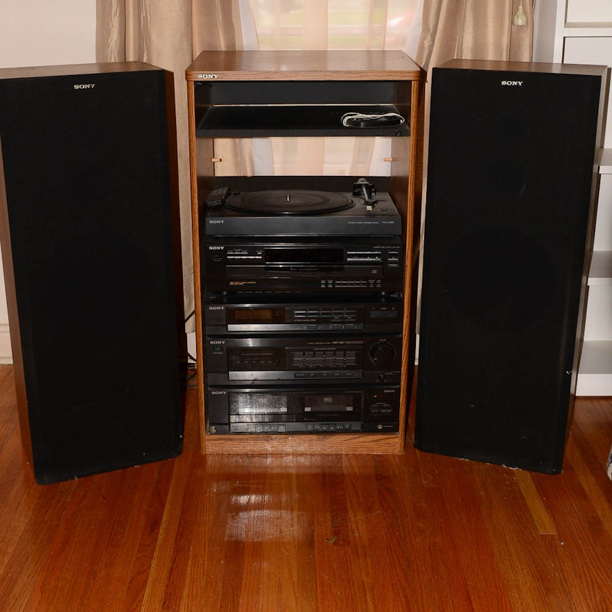 Late 1980's Sony Stereo Rack System Print Stereo, Stereo, 60% OFF