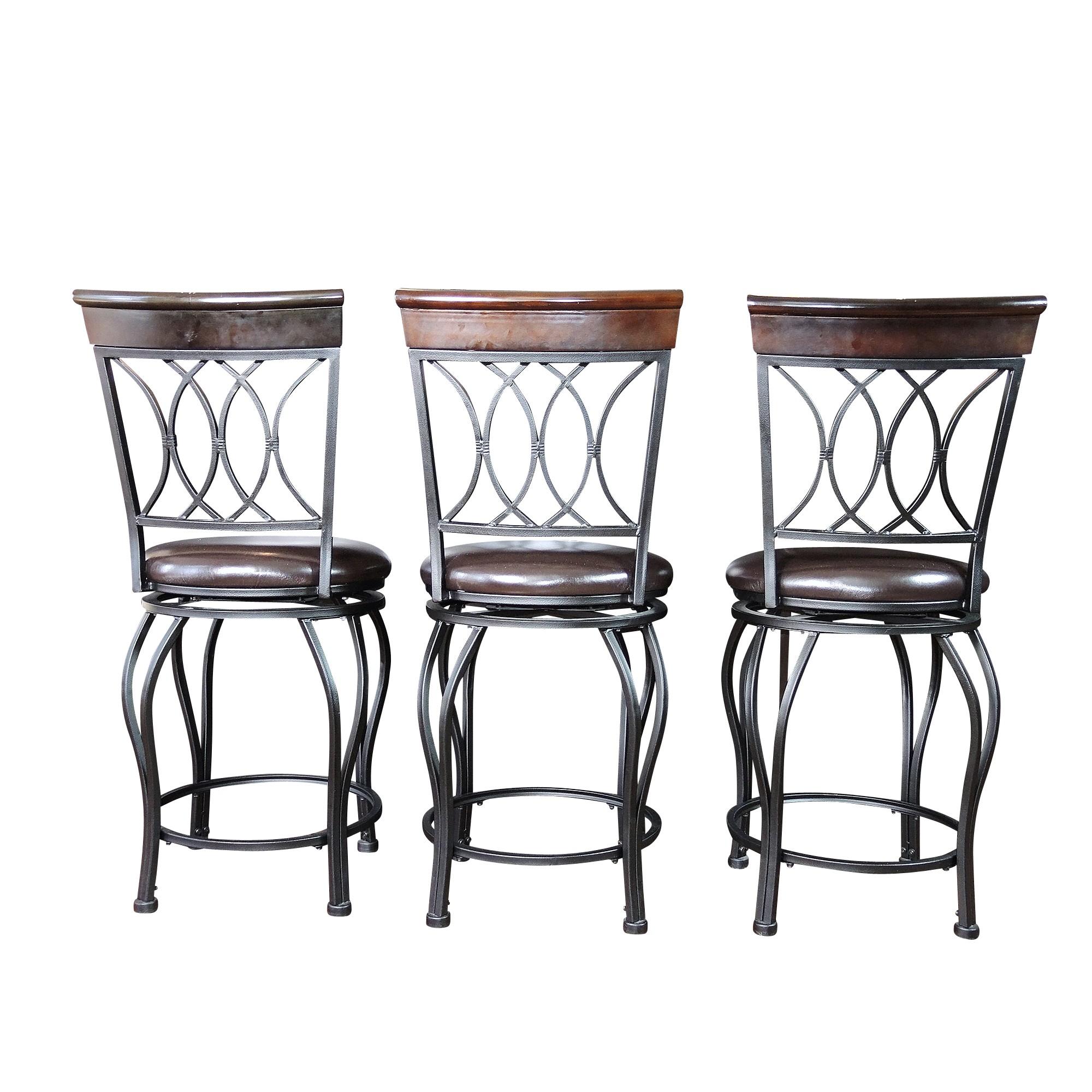 Swivel Counter Stool Set with Height Adjust EBTH