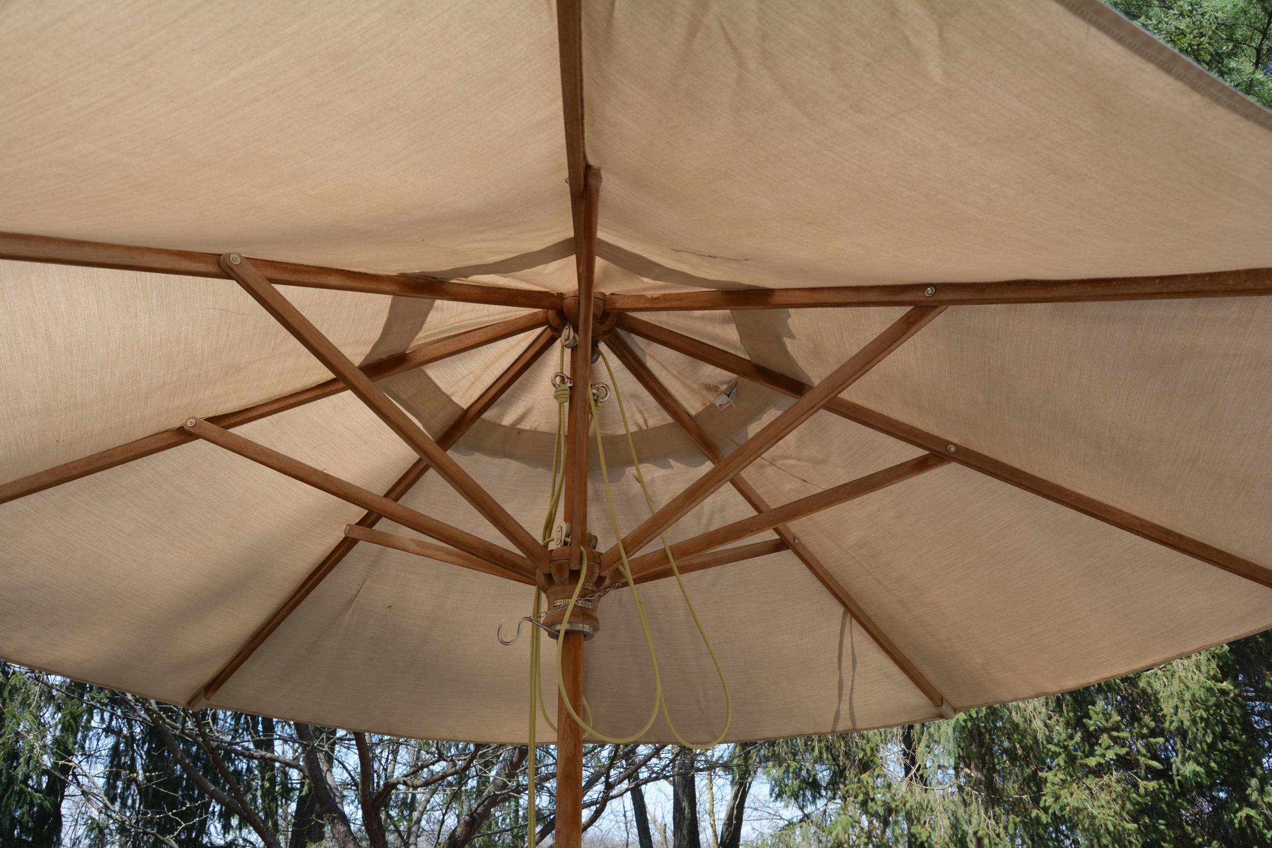 Frontgate 10'0" Umbrella and Metal Stand EBTH