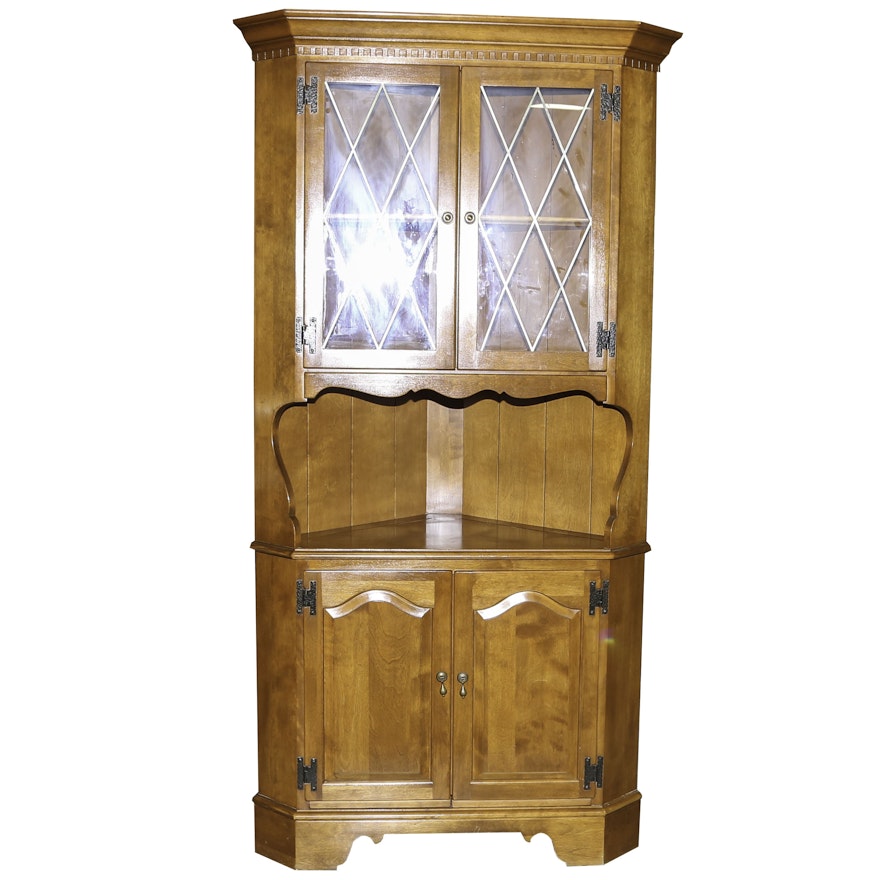 Colonial Revival Style Corner Cabinet By Ethan Allen Ebth