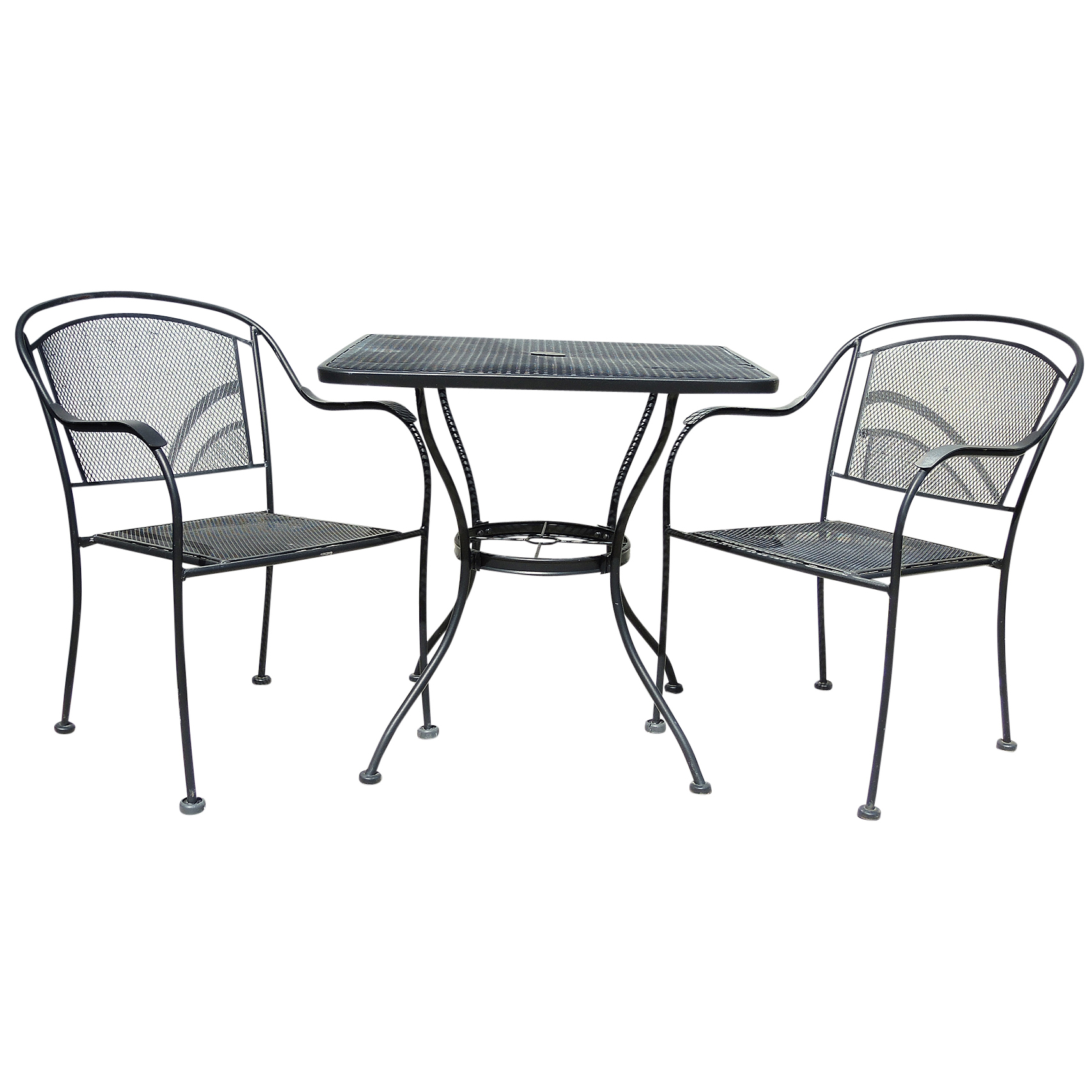 Metal Patio Bistro Table and Two Chairs EBTH