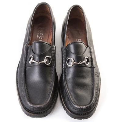 Women's Gucci Black Leather Loafers Women's Gucci Black Leather Loafers