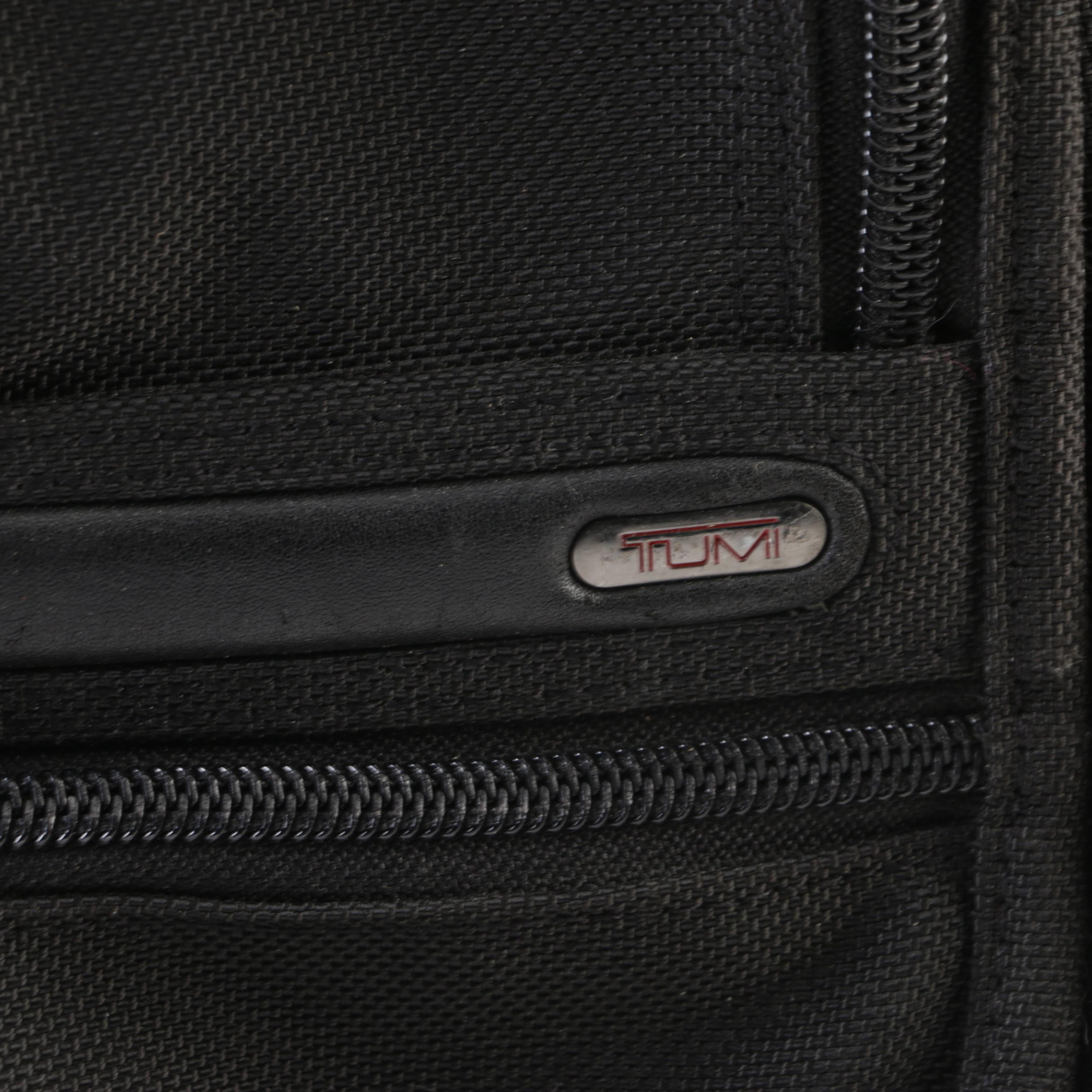 Tumi Black Canvas Rolling CarryOn Suitcase EBTH