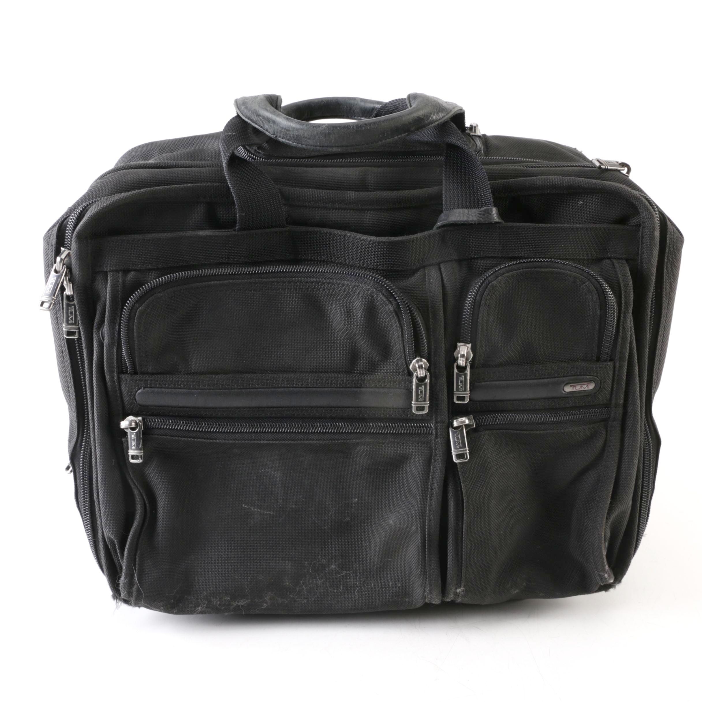 Tumi Black Canvas Rolling CarryOn Suitcase EBTH