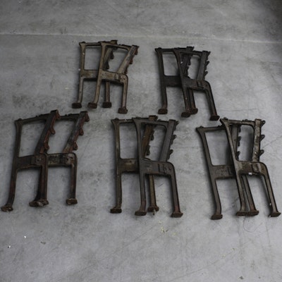 Vintage Theater Seat Legs Vintage Theater Seat Legs