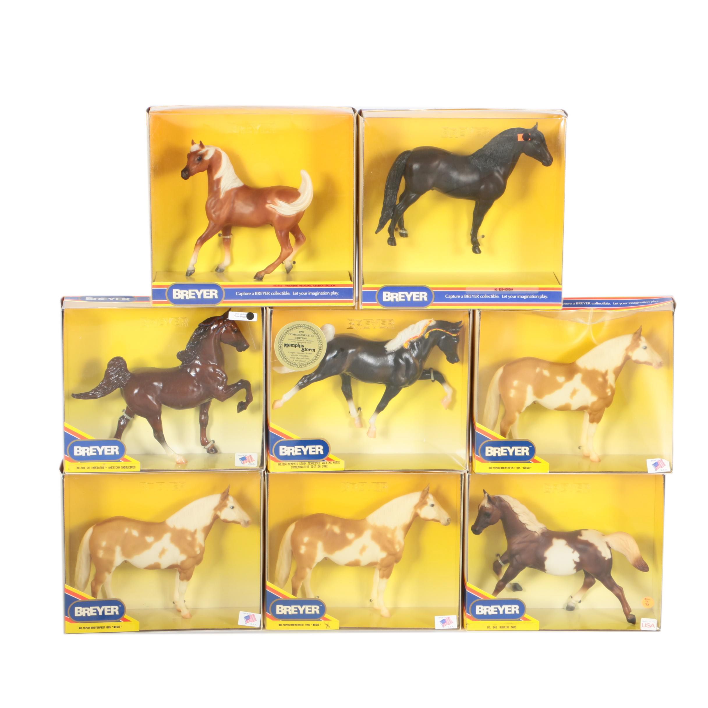 Horse Figurines by Breyer Including "Mego," and "Running Mare