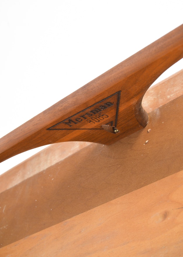 Vintage Mersman Mid Century Modern Walnut Surfboard Style Coffee Table | EBTH