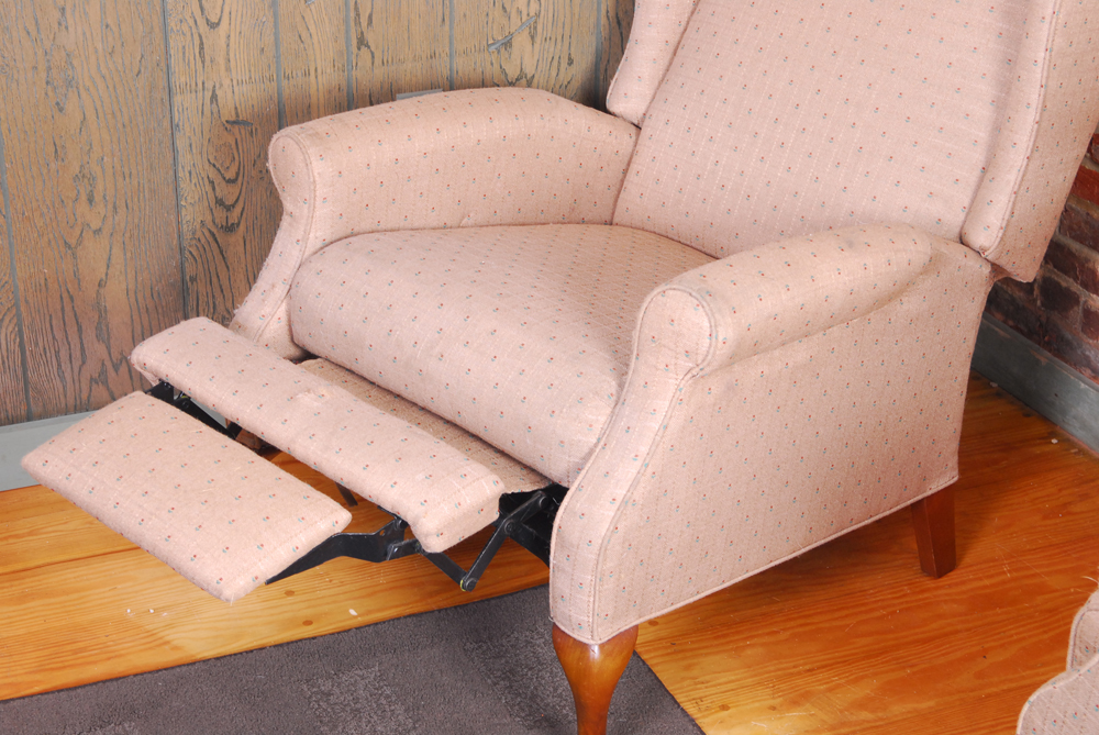 Vintage Queen Anne Style Wingback Recliners by Burris Industries EBTH